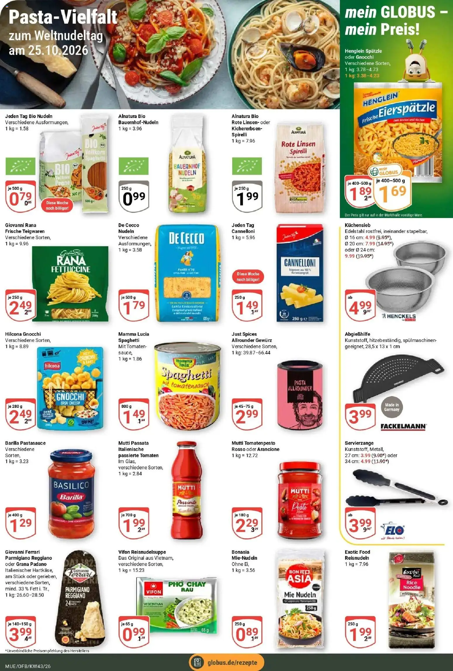 Globus Prospekt Mühldorf (ab 19.10.2026) » Angebote online | Seite: 10 | Produkte: Barilla, Tomaten, Pasta, Nudeln
