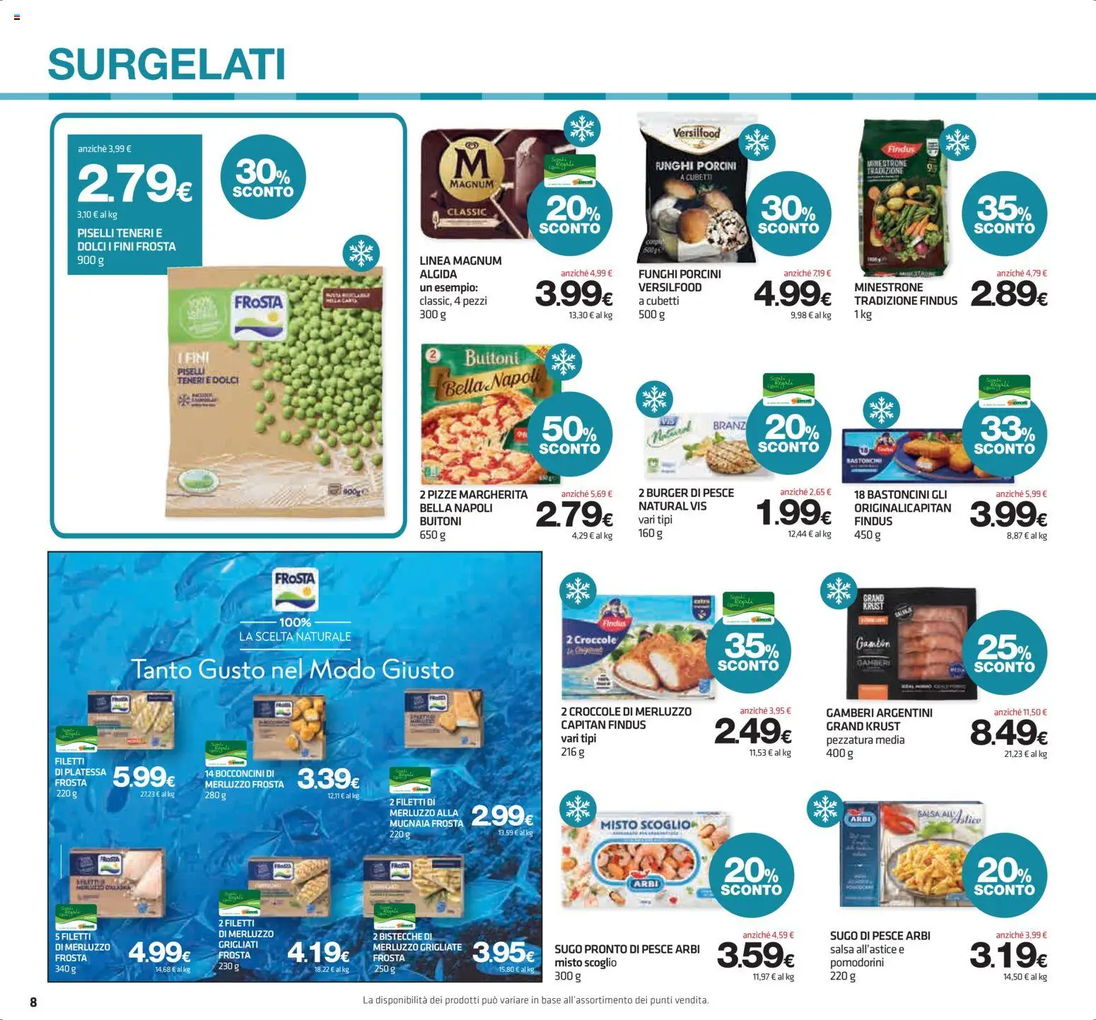 Volantino Superconti del 08/10/2026 | Pagina: 8 | Prodotti: Pomodorini, Pesce, Magnum, Salsa