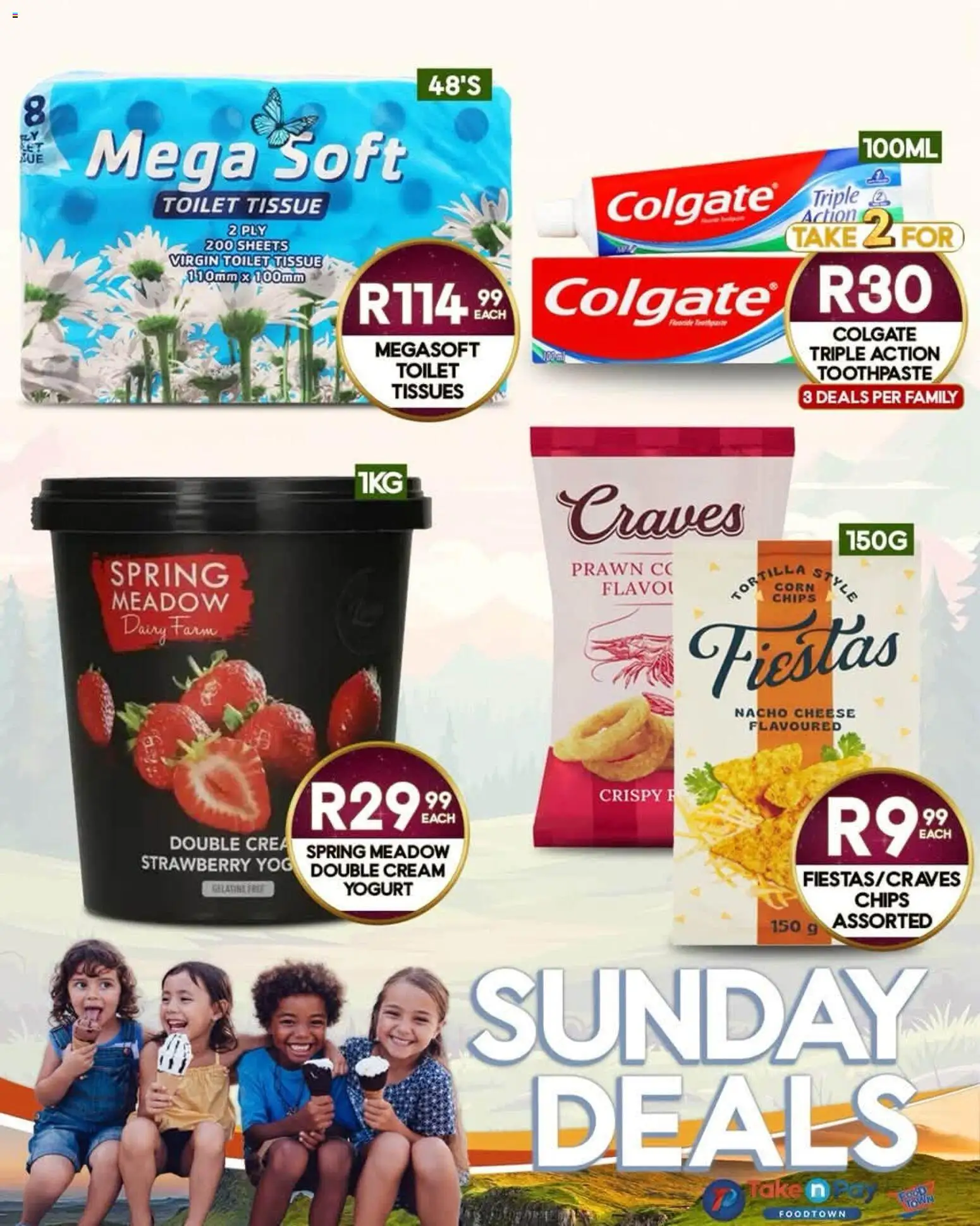 New Take n Pay catalogue – valid from 12/07/2026 | Page: 7 | Products: Corn, Chips, Cream, Toothpaste