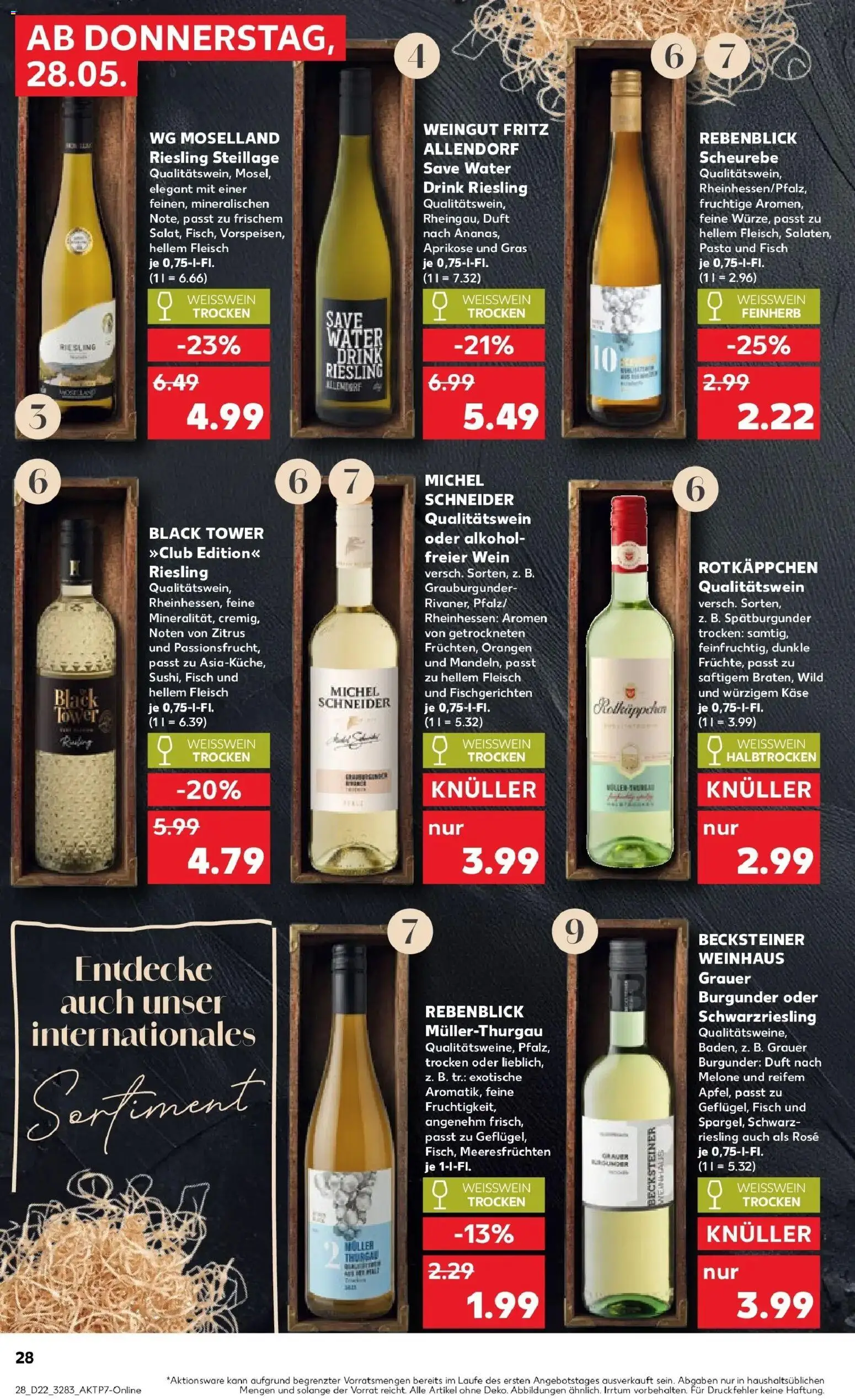 Kaufland Prospekt Spremberg – gültig ab 26.05.2026 | Seite: 33 | Produkte: Weißwein, Weißwein trocken, Orangen, Pasta