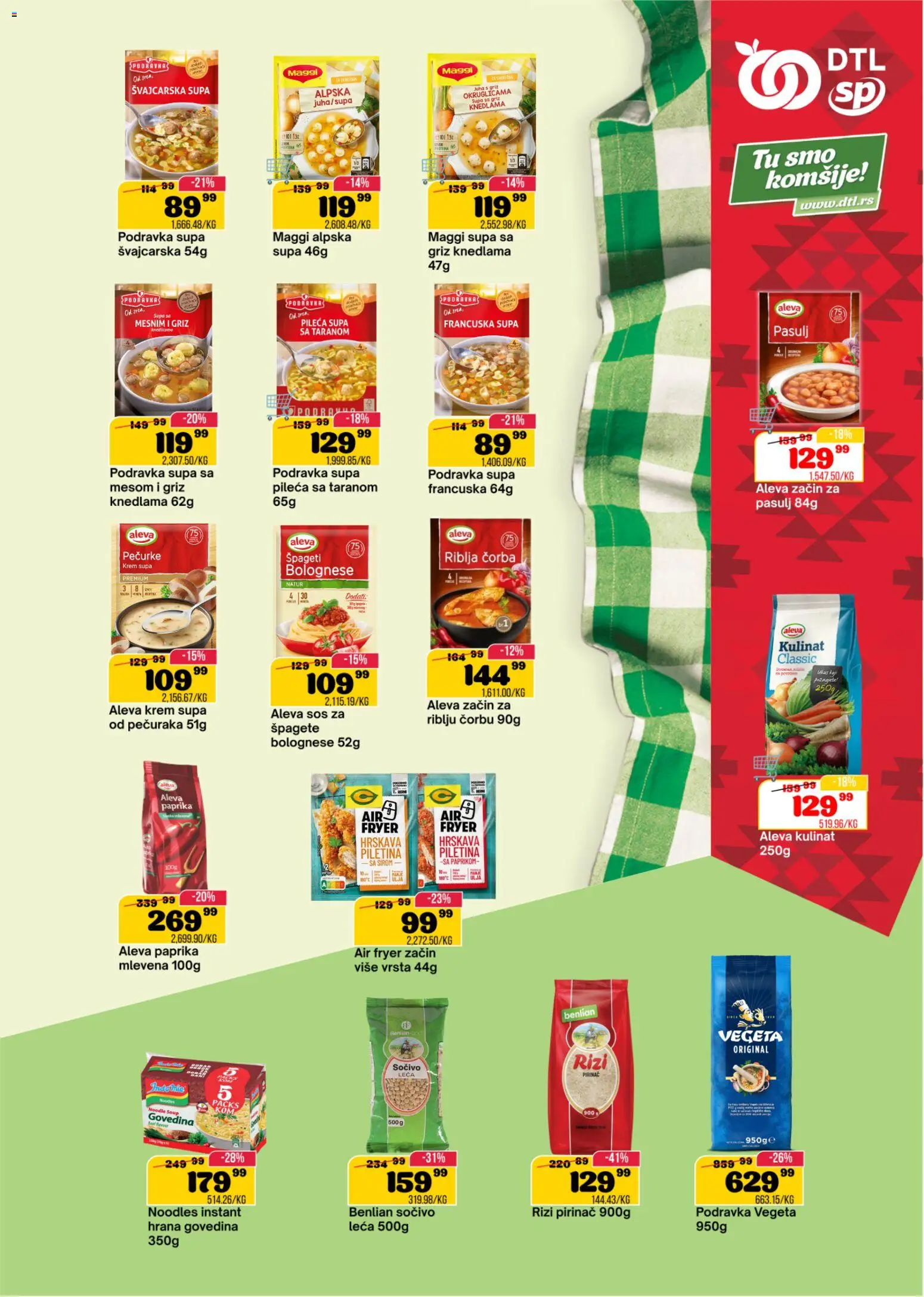 Senta Promet katalog - važi od 26.08.2026 | Strana: 9 | Proizvode: Govedina, Špageti, Sočivo, Griz