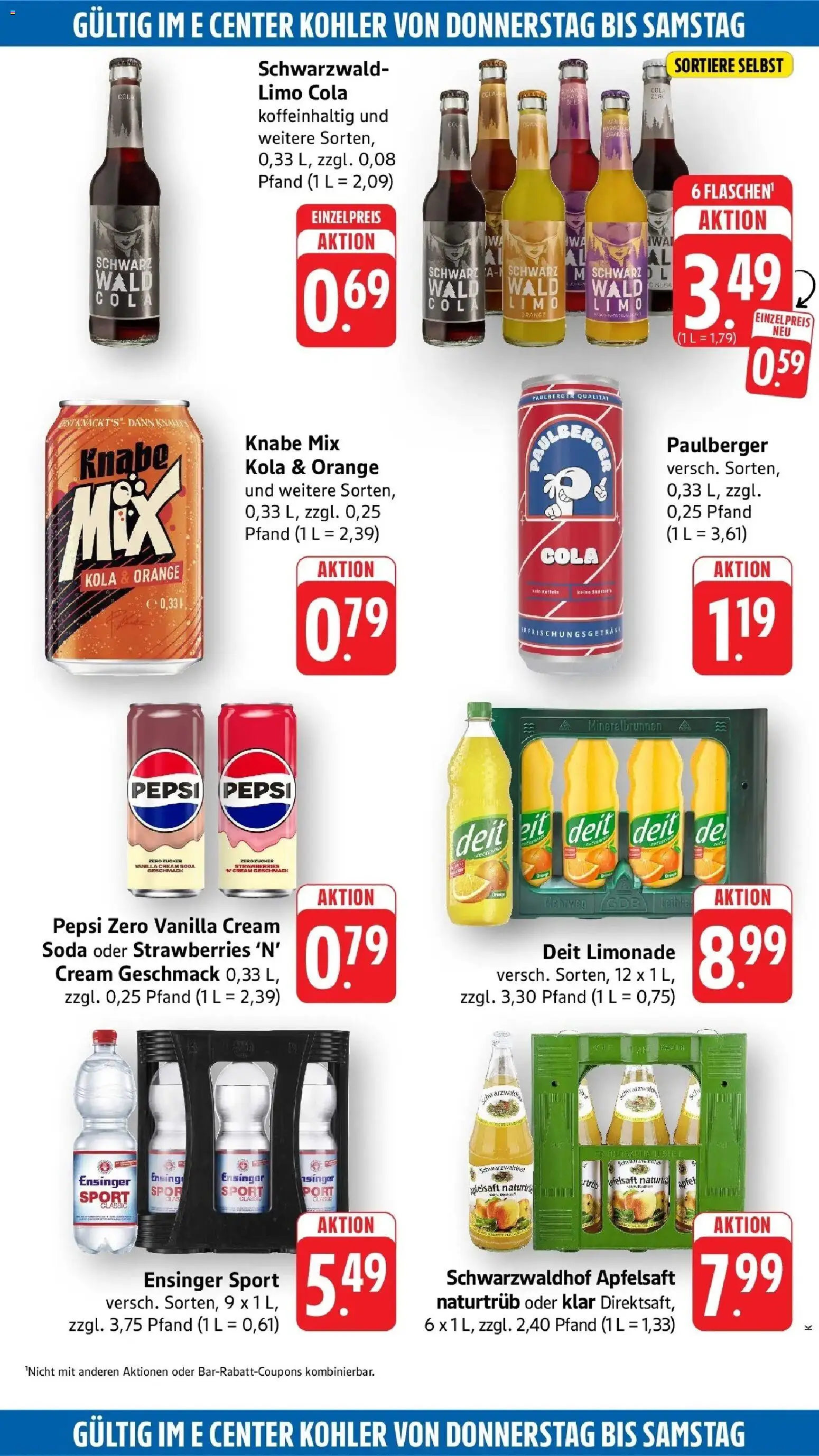 Edeka Prospekt Offenburg (ab 05.10.2026) » Angebote Online | Seite: 52 | Produkte: Cola, Äpfel, Apfelsaft, Pepsi
