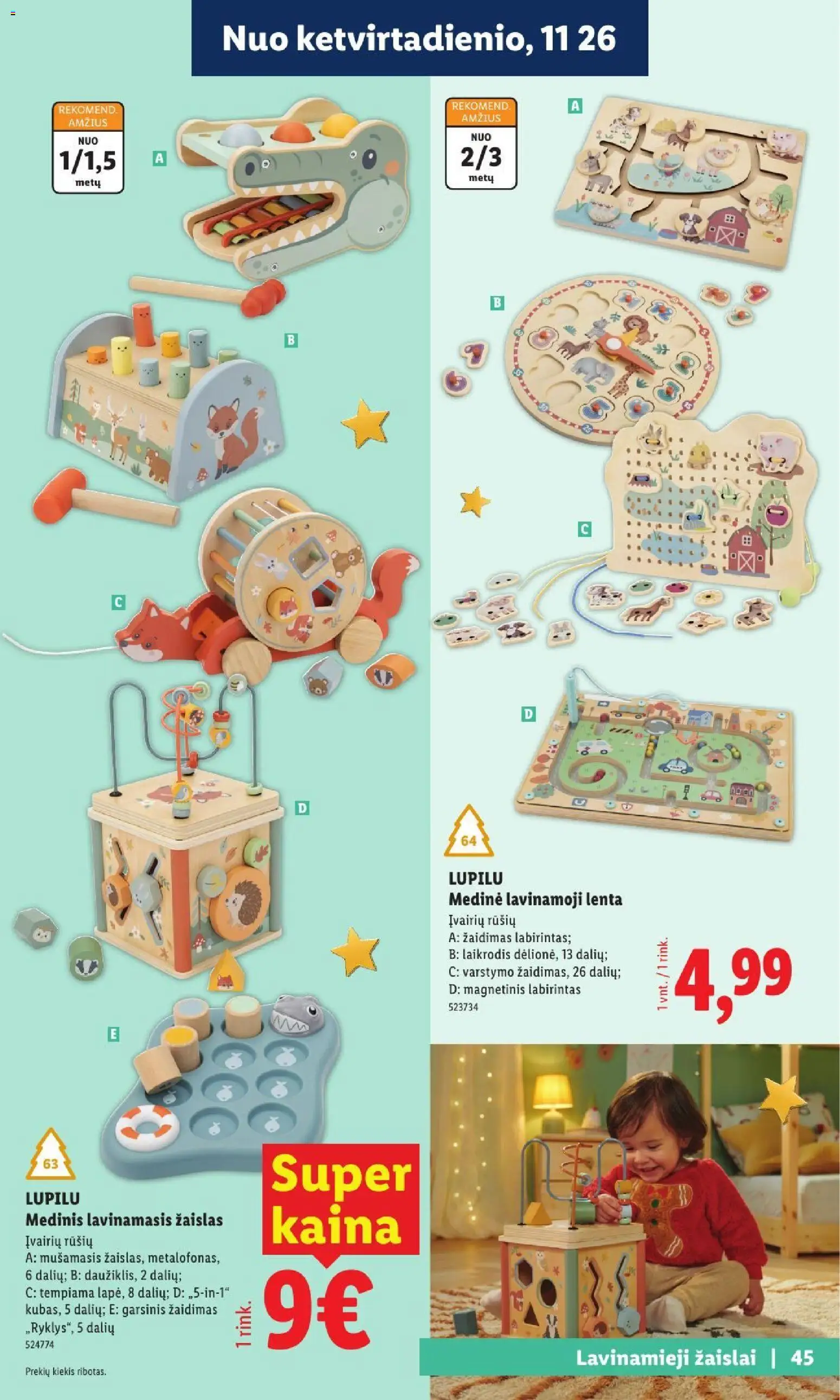 LIDL akcijos nuo 2026.11.02 | Puslapis: 45 | Prekių: Laikrodis, Žaidimas