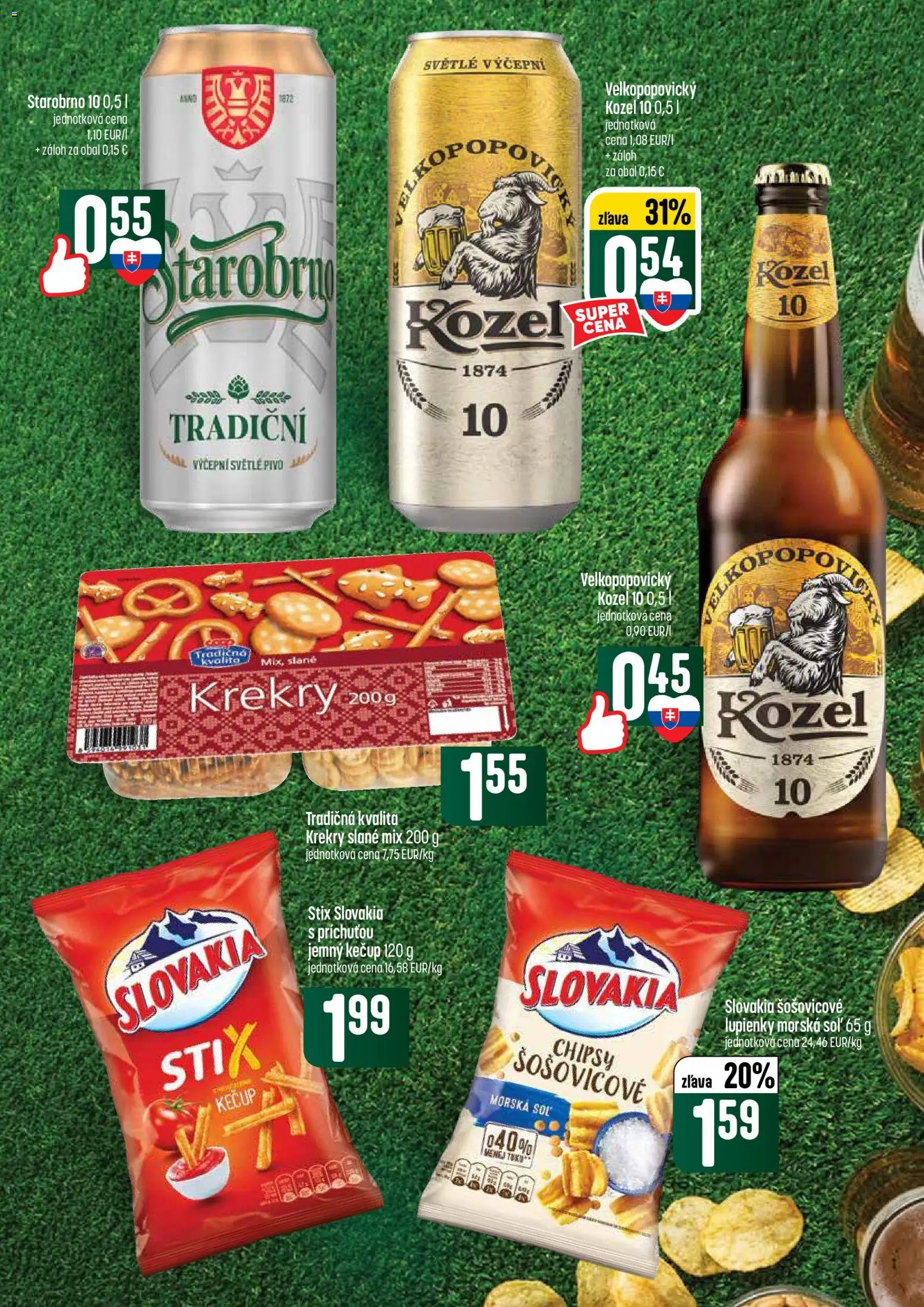 Nové COOP Jednota akcie – leták je platný od 18.06.2026 | Strana: 51 | Produkty: Pivo, Chipsy, Kečup, Soľ