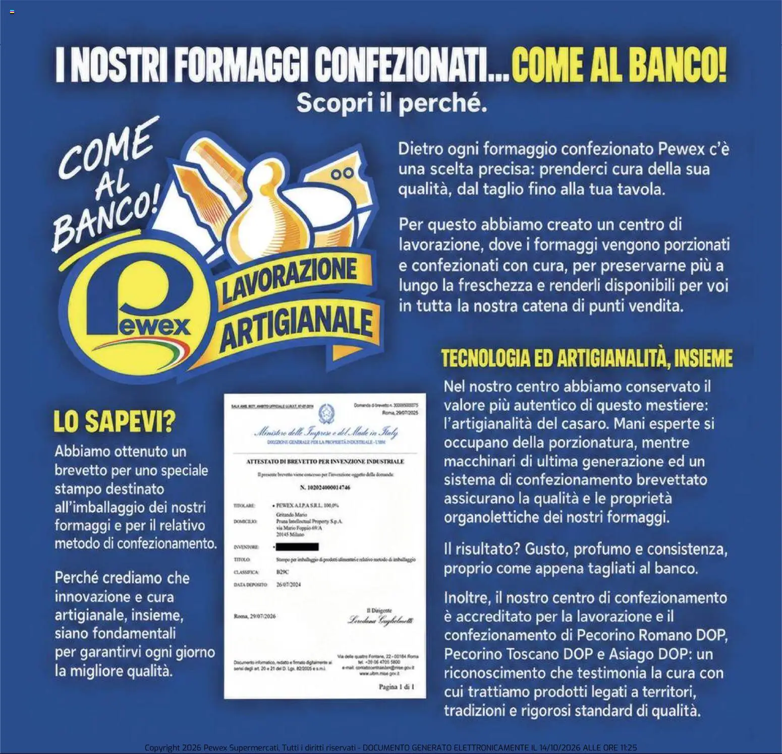 Volantino Pewex del 14/10/2026 | Pagina: 6 | Prodotti: Taglio, Formaggio, Data, Pecorino Romano