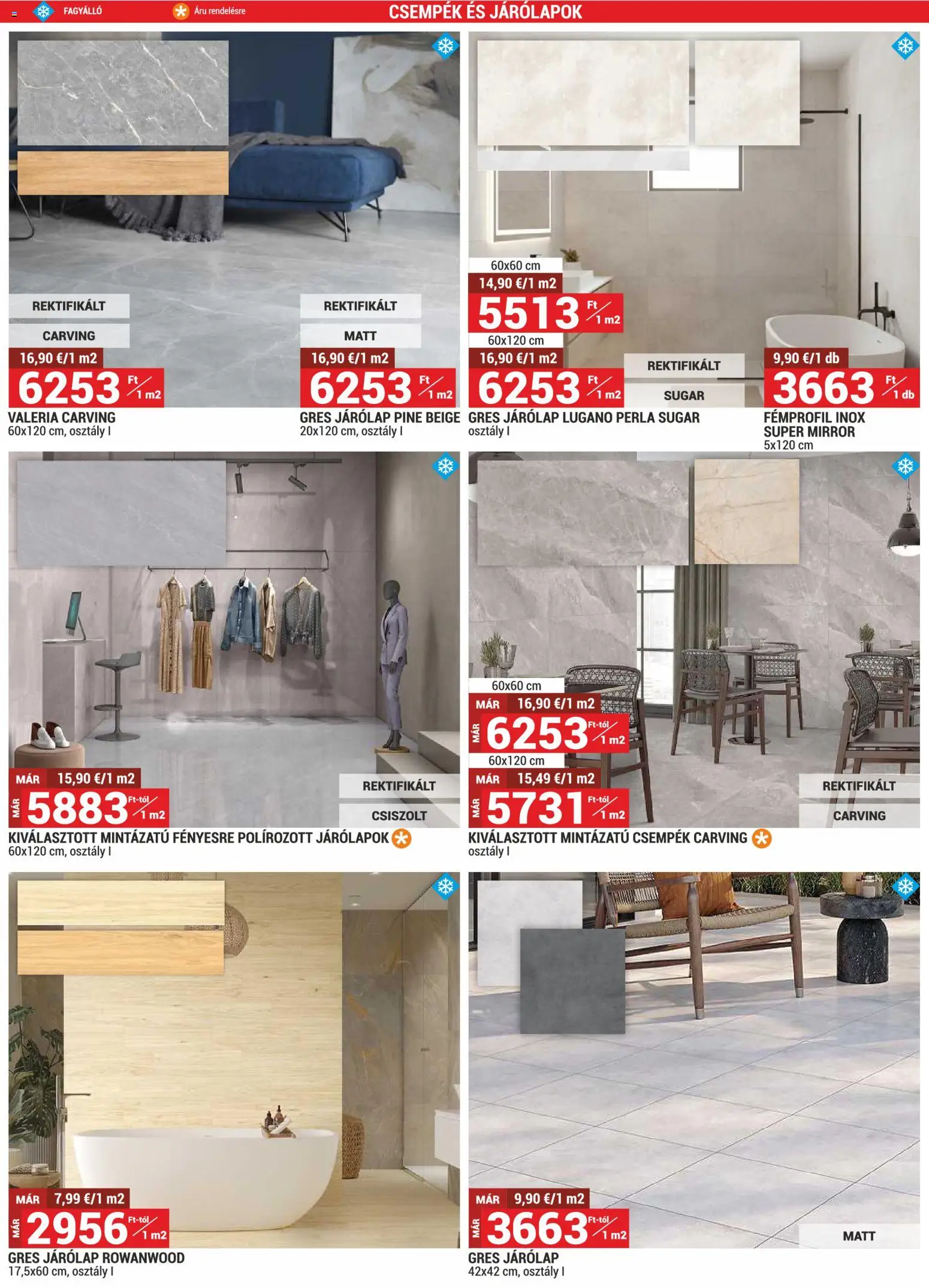 Merkury Market akciós ujság - amely érvényes a következő dátumtól: 2026.07.01. | Oldal: 37 | Termékek: Gres, Járólapok, Csempék, Járólap