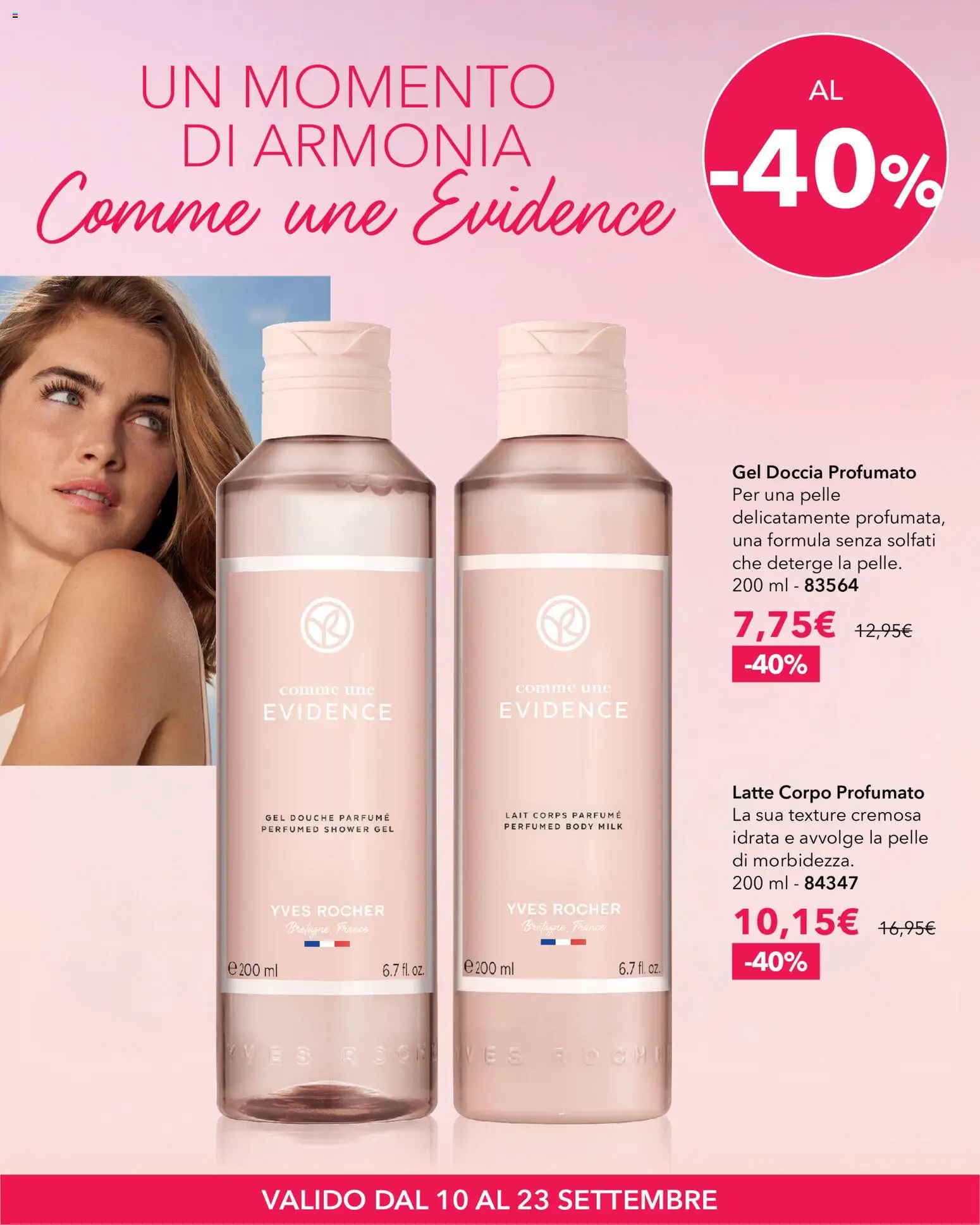 Volantino Yves Rocher del 10/09/2026 | Pagina: 3 | Prodotti: Latte, Gel doccia, Doccia