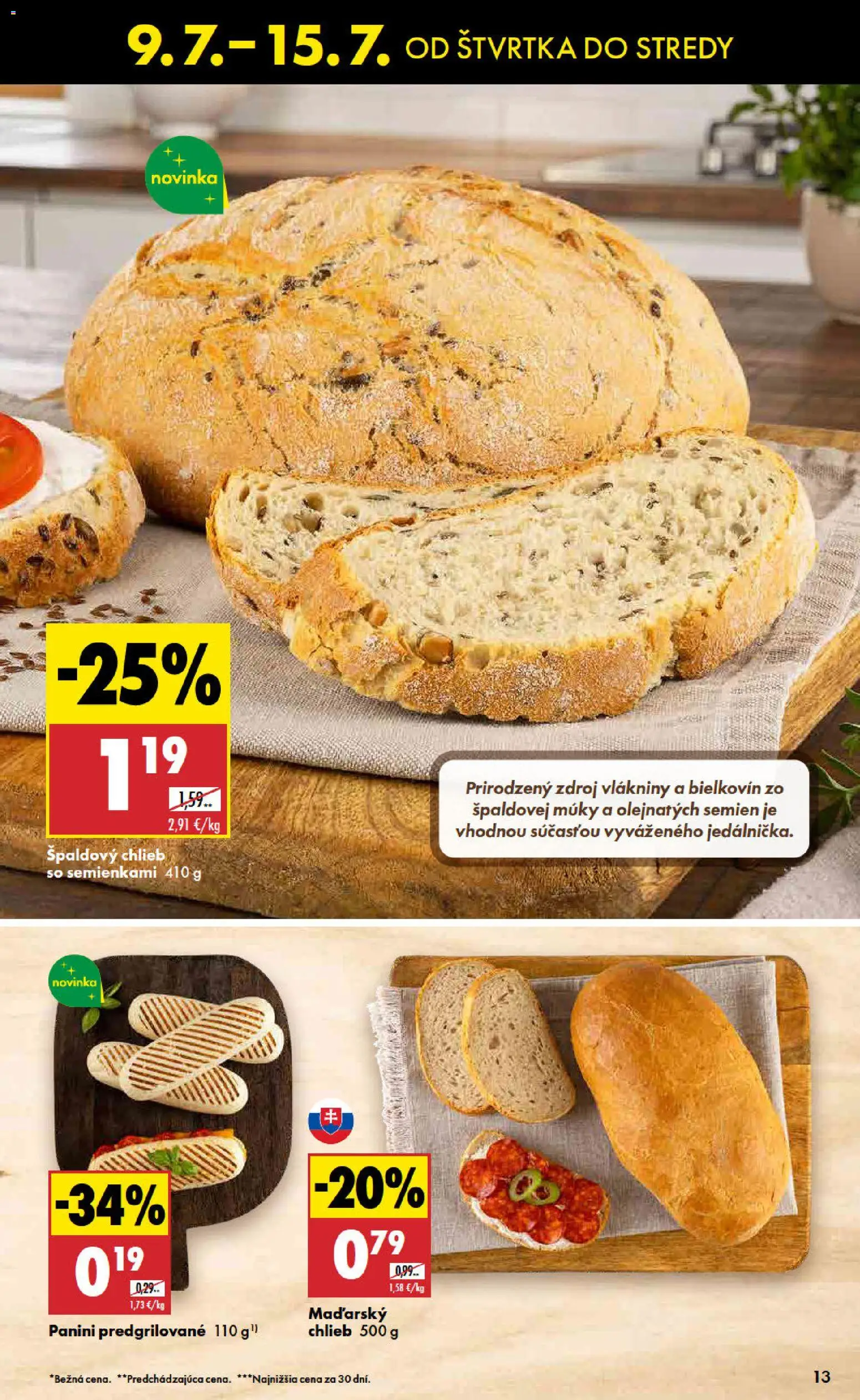 Nové Biedronka akcie – leták je platný od 09.07.2026 | Strana: 13 | Produkty: Chlieb