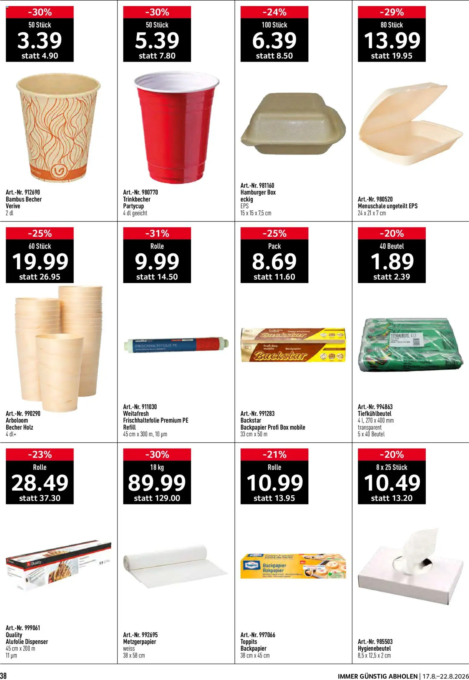 Prodega aktionen – gültig ab 17.08.2026 | Seite: 38 | Produkte: Box