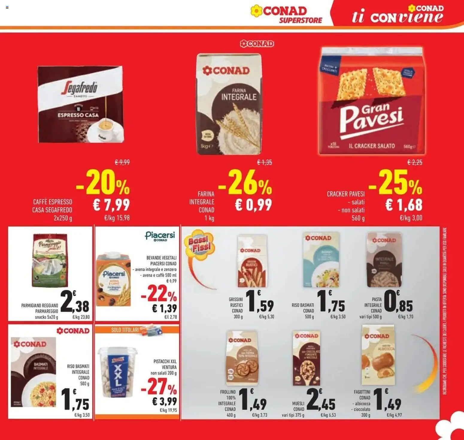 Volantino Conad dal 12/08/2026 > Anteprima | Pagina: 33 | Prodotti: Muesli, Cioccolato, Farina, Parmigiano reggiano