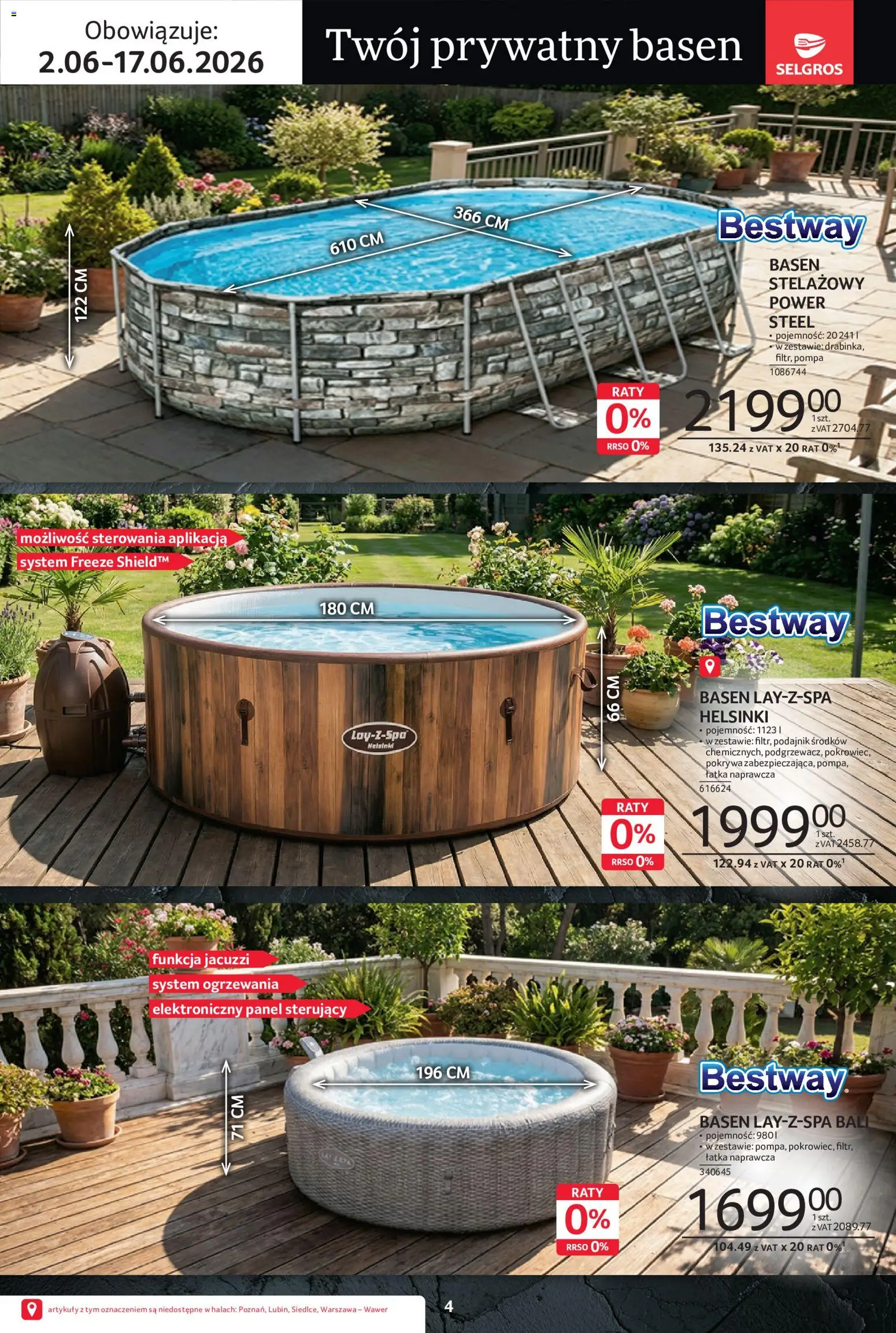 Selgros cash&carry gazetka - Premium od 02.06.2026 | Strona: 4 | Produkty: Basen
