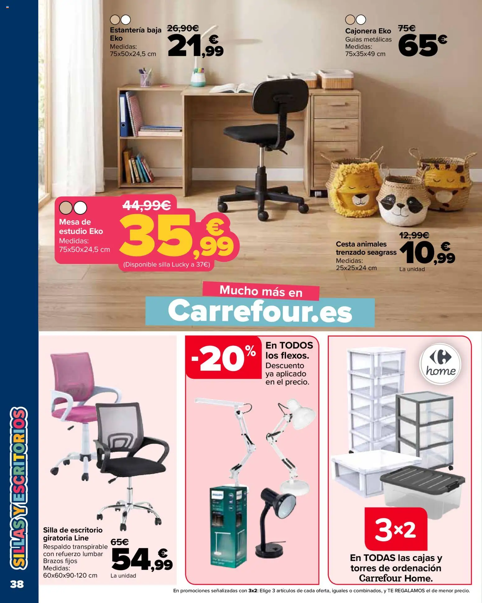 Carrefour Vuelta al cole │ válido desde el 18/08/2026 | Página: 38 | Productos: Estantería, Té, Cajonera, Silla