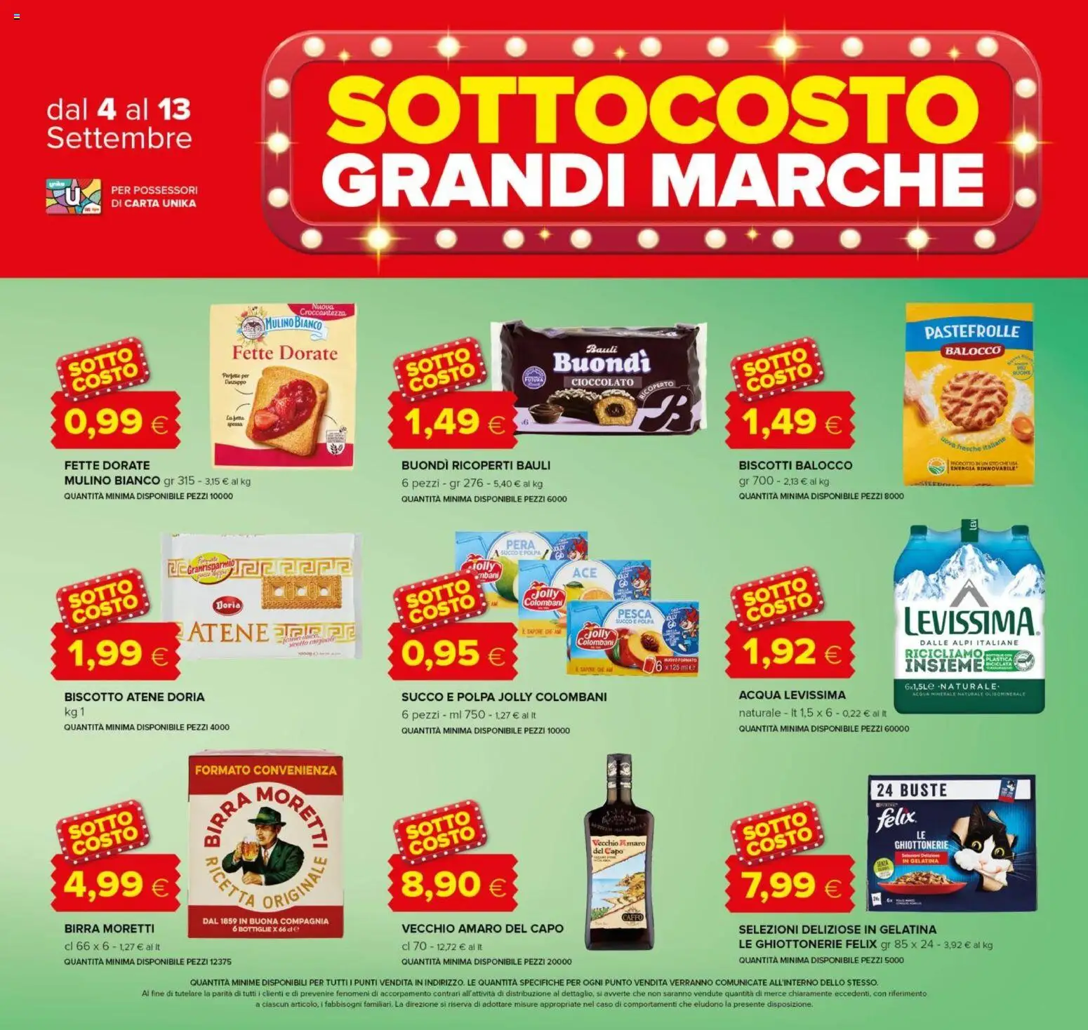 Volantino Oasi del 03/09/2026 | Pagina: 3 | Prodotti: Uova, Biscotti, Acqua, Amaro