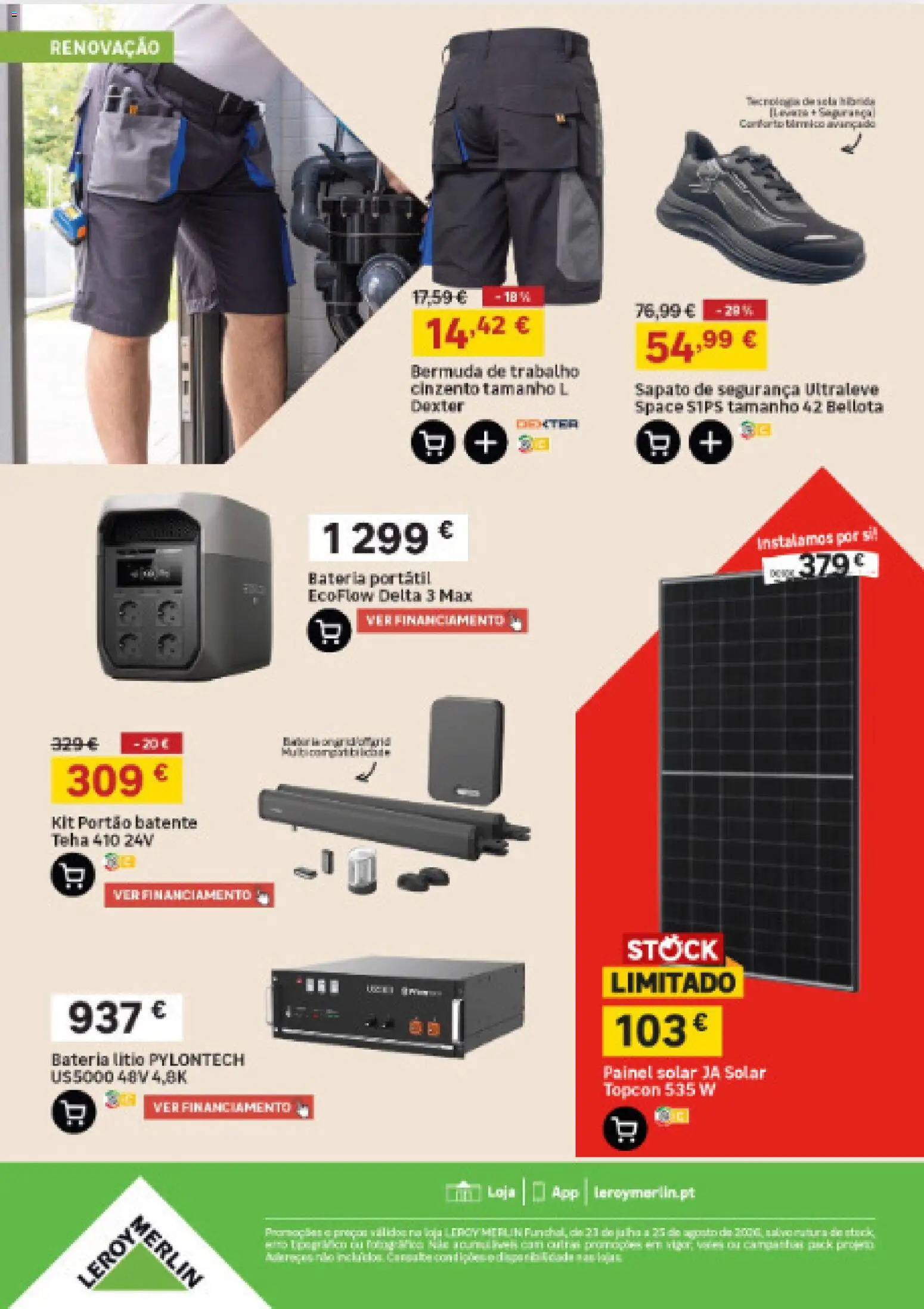 Leroy Merlin Catálogo Madeira │ válido de 23/07/2026 | Página: 25 | Produtos: Portão, Bateria