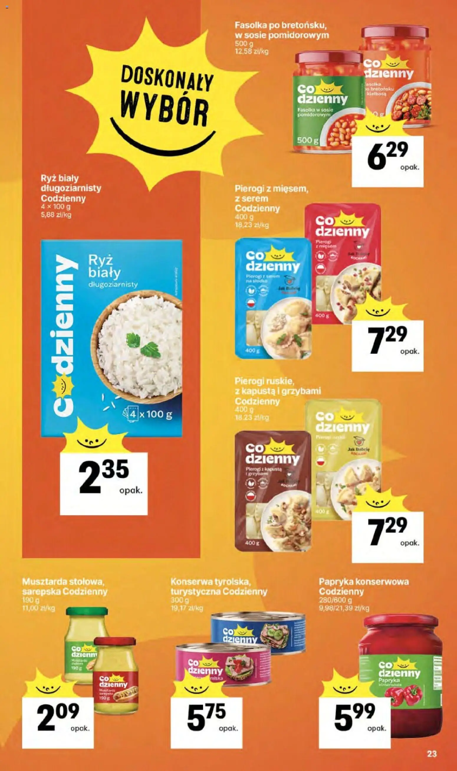 Delikatesy Centrum gazetka od 09.04.2026 | Strona: 23 | Produkty: Pierogi, Papryka konserwowa, Papryka, Ryż