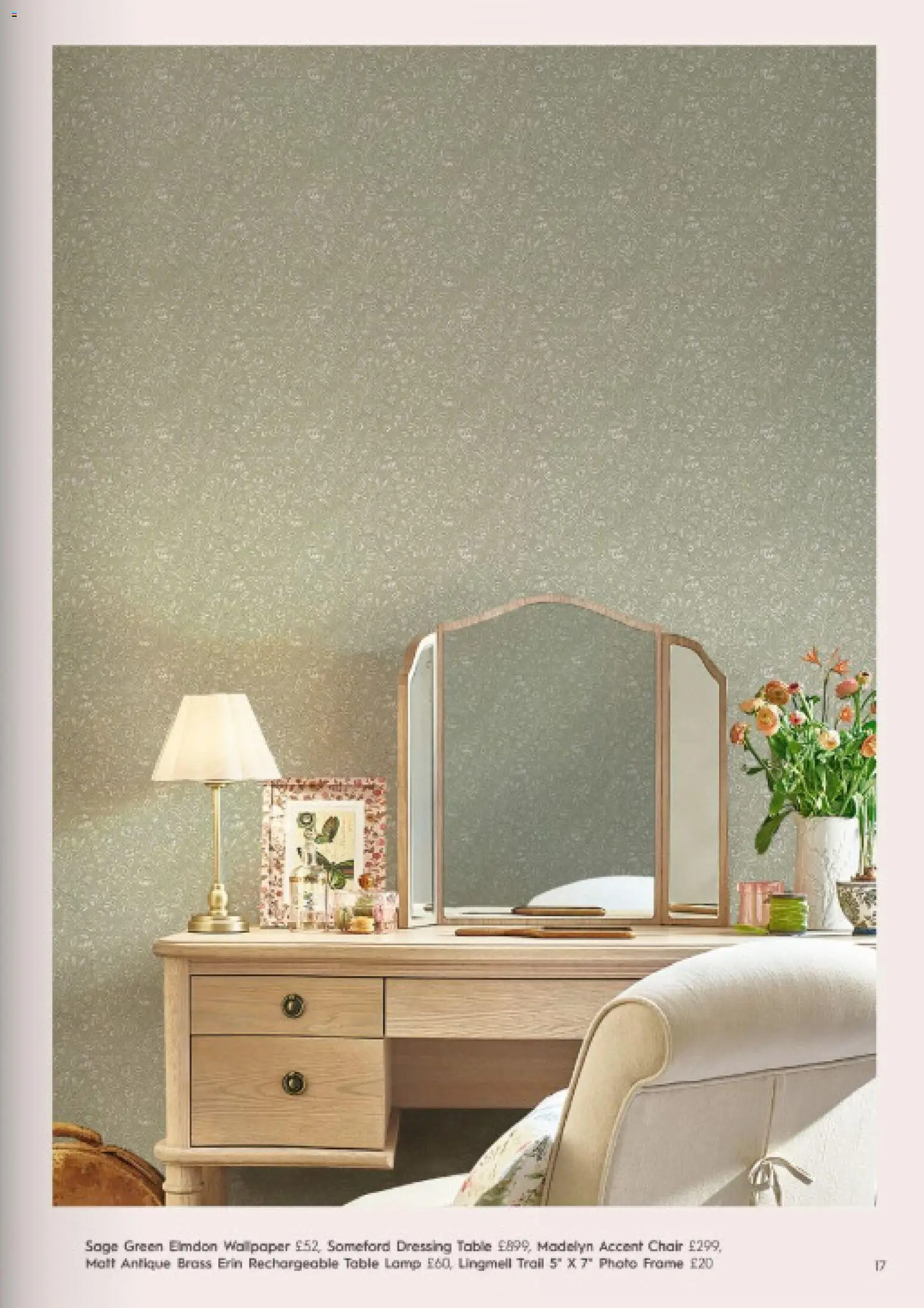 {H1} | Page: 17 | Products: Table, Chair, Dressing, Lamp