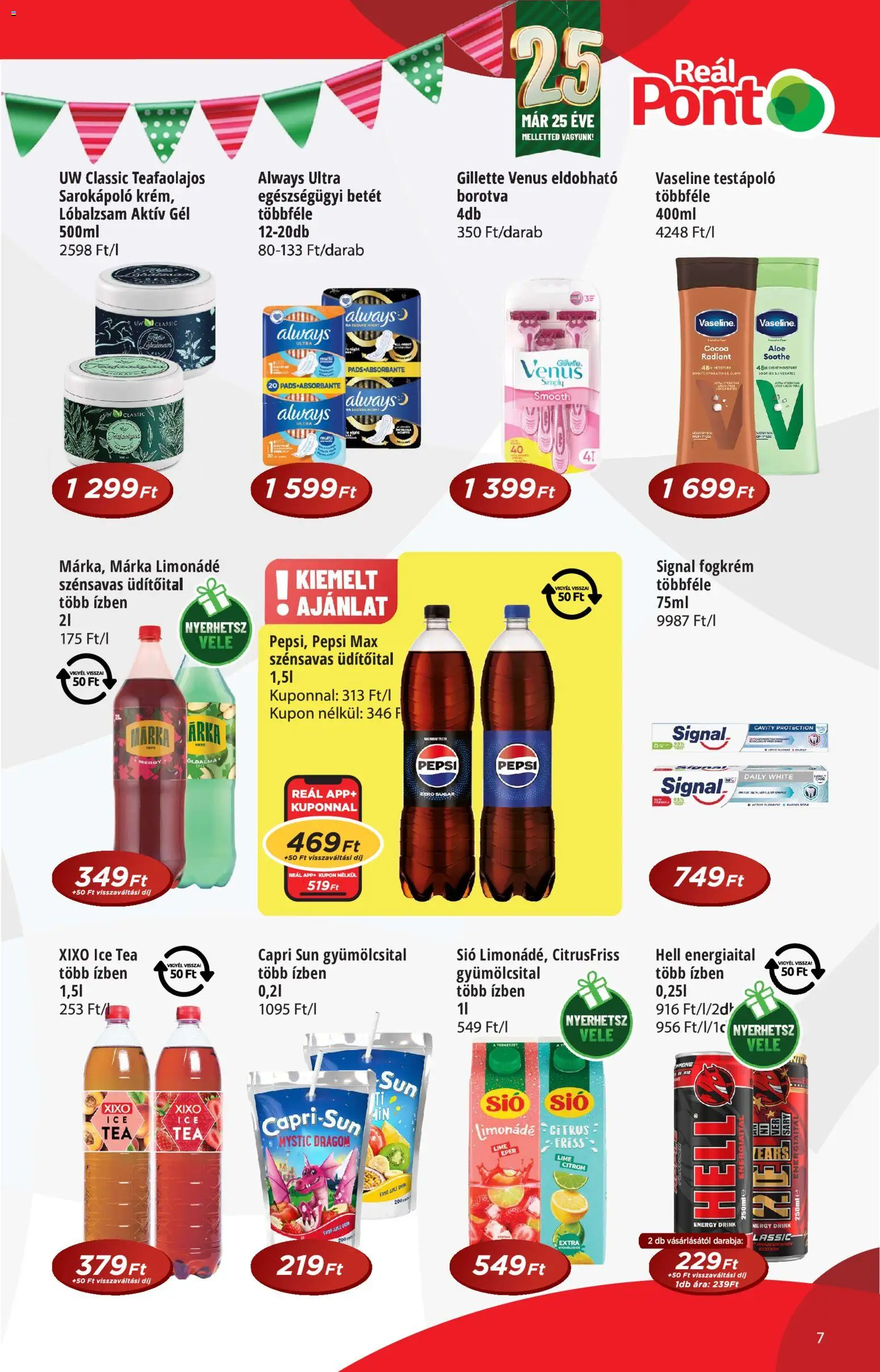 Reál akciós ujság - amely érvényes a következő dátumtól: 17.06.2026 | Oldal: 7 | Termékek: Gyümölcsital, Ice tea, Borotva, Lóbalzsam