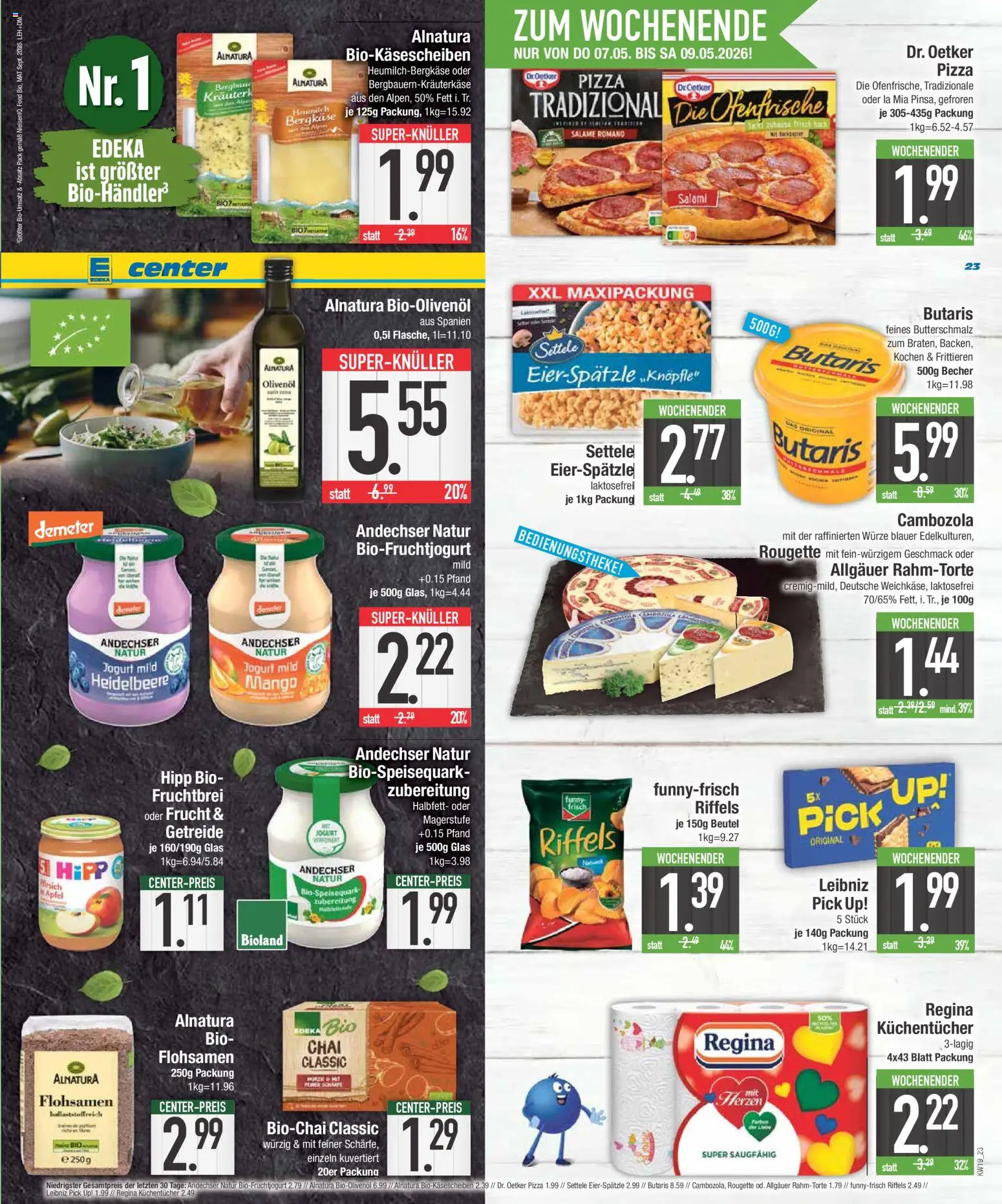 E center Prospekt 	 – gültig ab 04.05.2026 | Seite: 23 | Produkte: Butterschmalz, Äpfel, Mango, Getreide