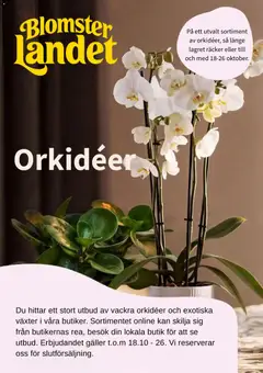 Blomsterlandet erbjudanden - Förhandsvisning av reklamblad från butik Blomsterlandet aktuell från 09/10/2026