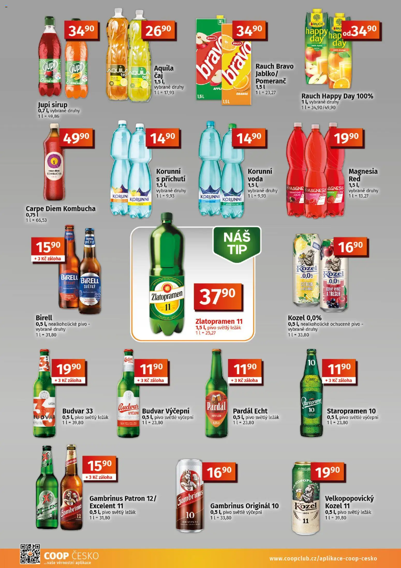 Coop leták - Tuty od 26.08.2026 | Strana: 8 | Produkty: Voda, Jupí, Citron, Budvar 33