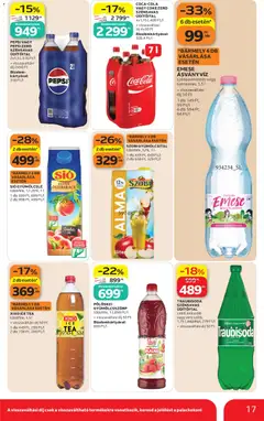 XIXO ICE TEA, többféle, 1,5 l + visszaváltási díj 50 Ft - amely érvényes a következő dátumtól: 2026.10.29. | Oldal: 17