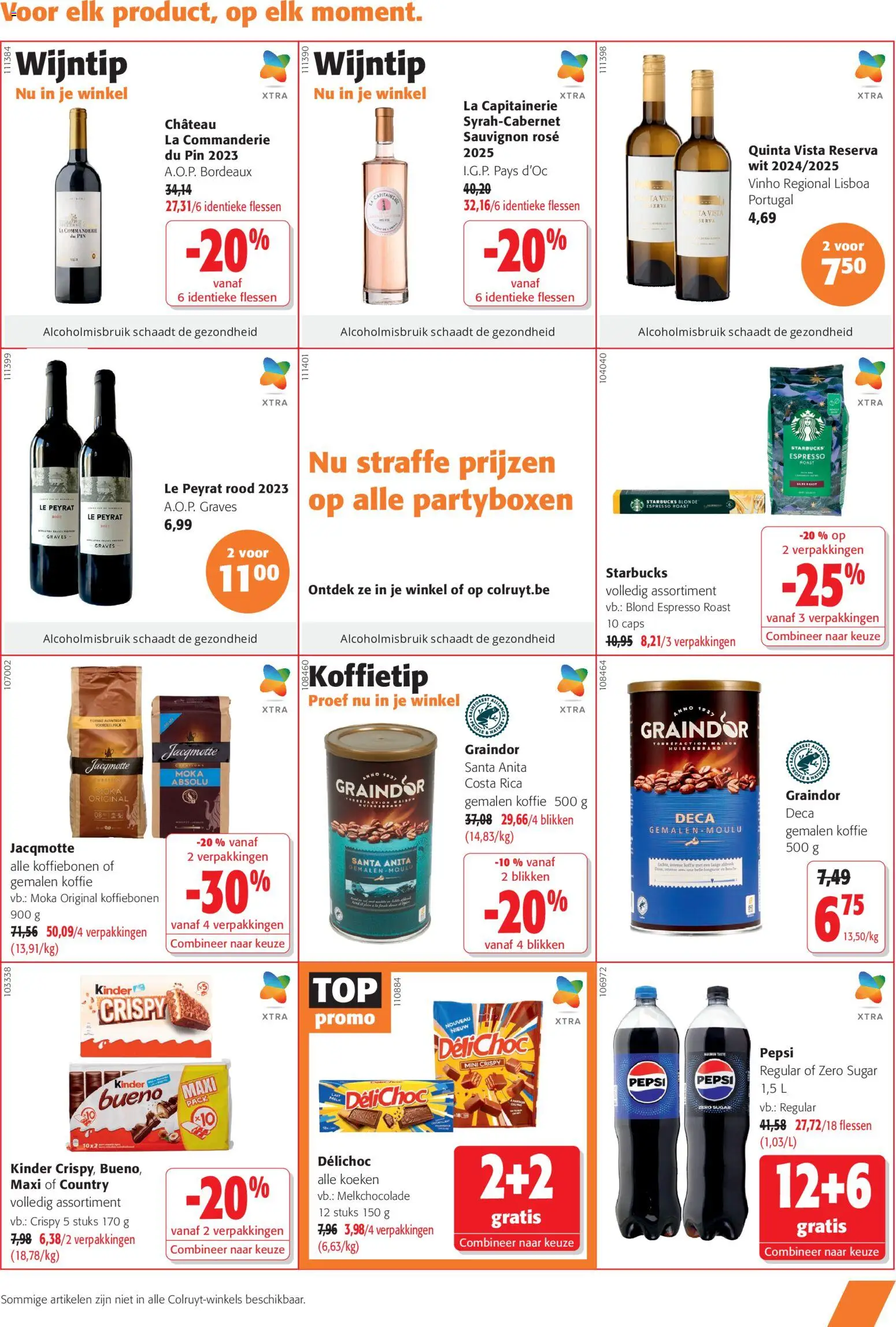 {H1} | Pagina: 5 | Producten: Kinder, La, Pin, Koffie