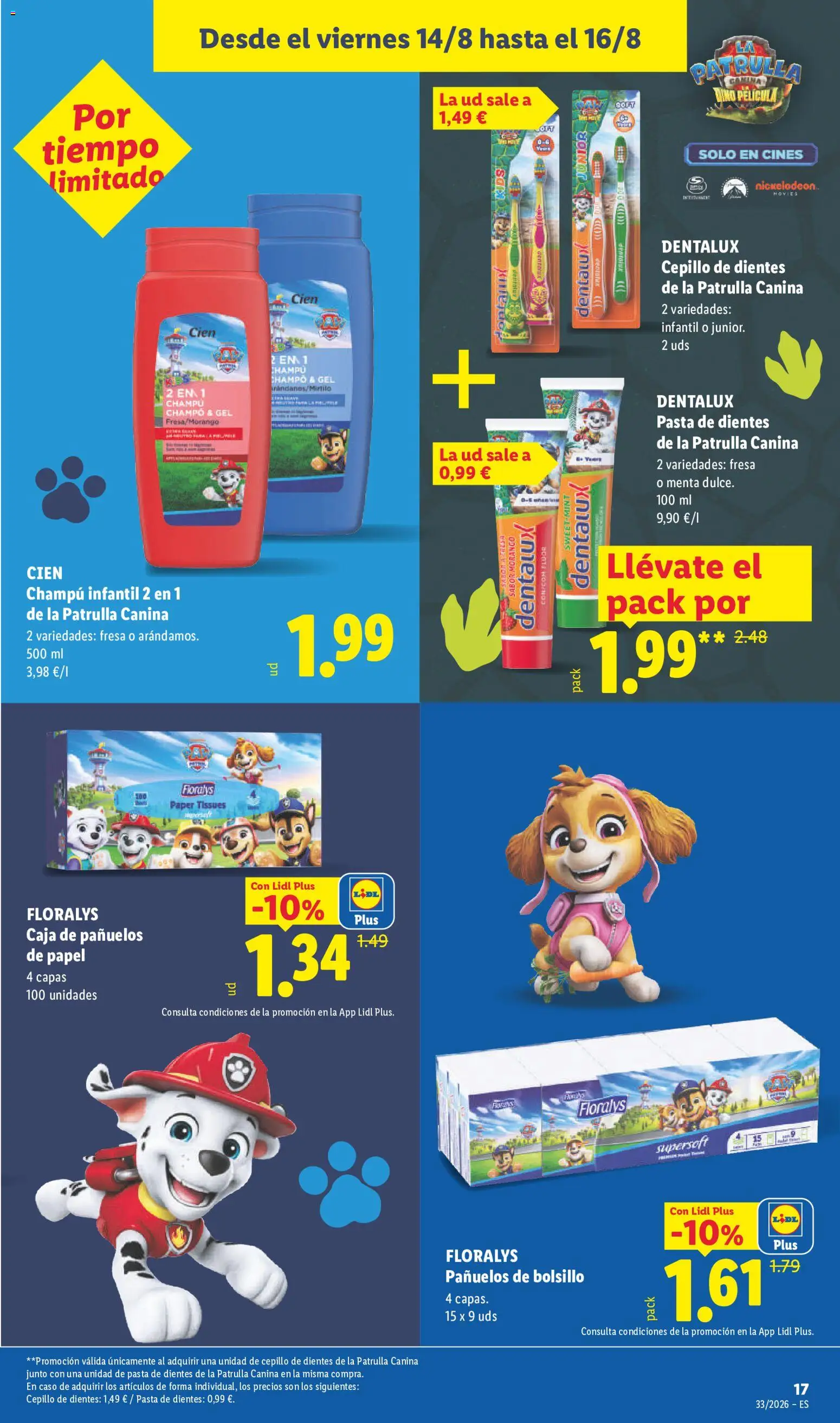 Lidl folleto │ válido desde el 10/08/2026 | Página: 47 | Productos: Champú, Pasta, Caja de pañuelos, Caja