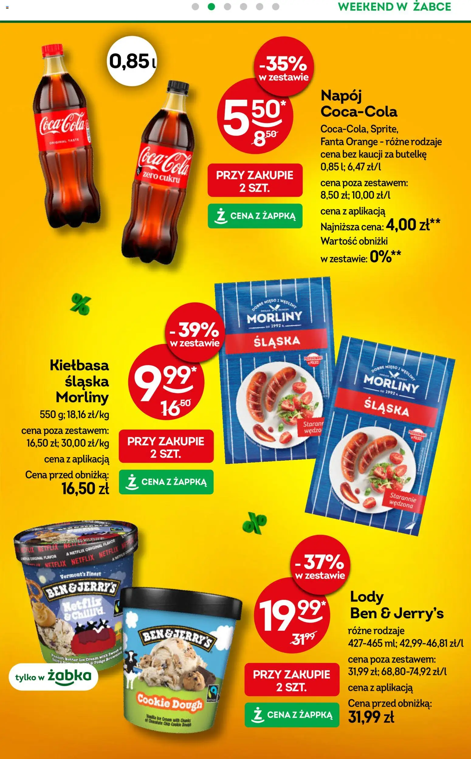Żabka gazetka - Weekendowe promocje od 18.09.2026 | Strona: 3 | Produkty: Mięso, Fanta, Kiełbasa śląska, Wędliny