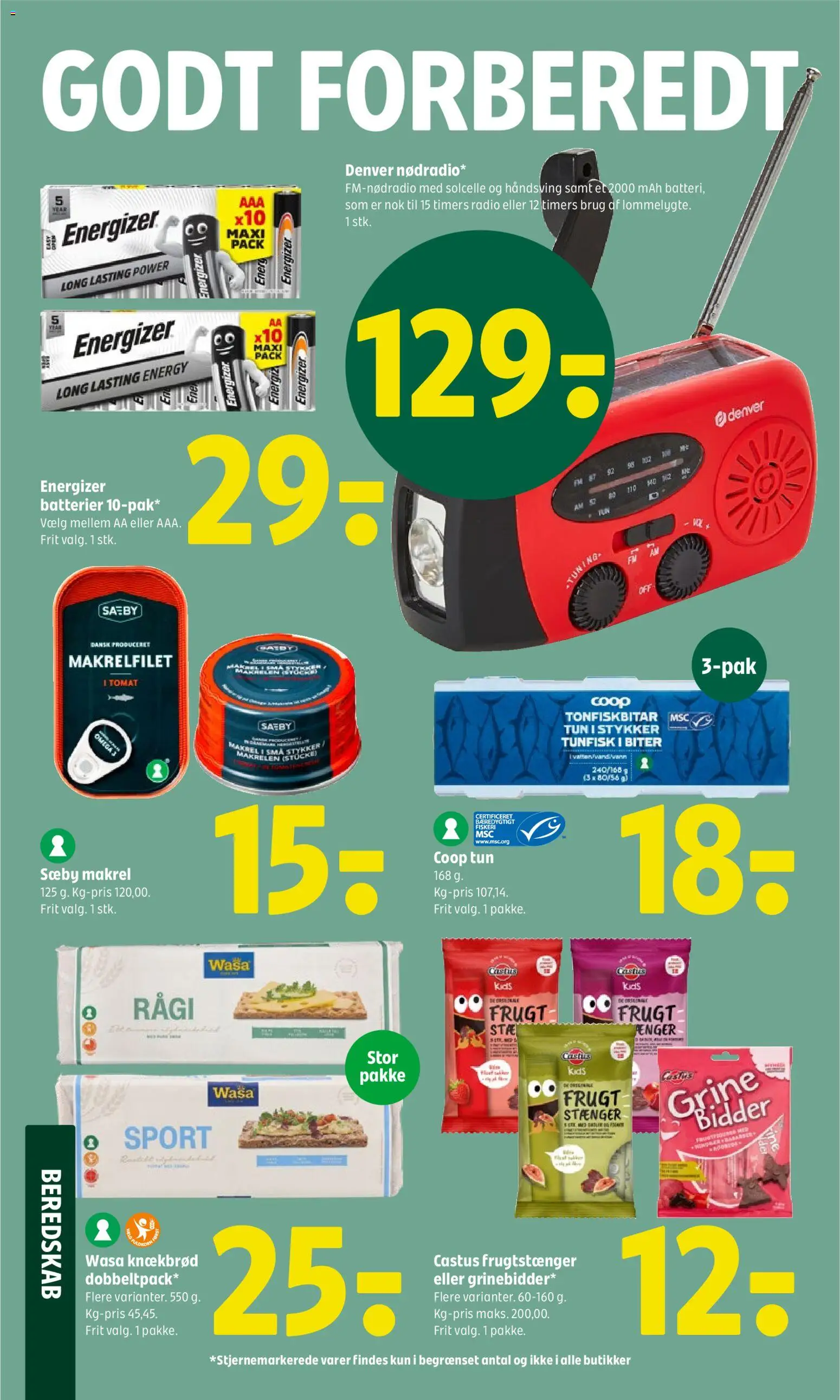 Coop 365 tilbudsavis – gyldig fra 07.05.2026 | Side: 20 | Produkter: Makrel, Tun, Knækbrød, Radio