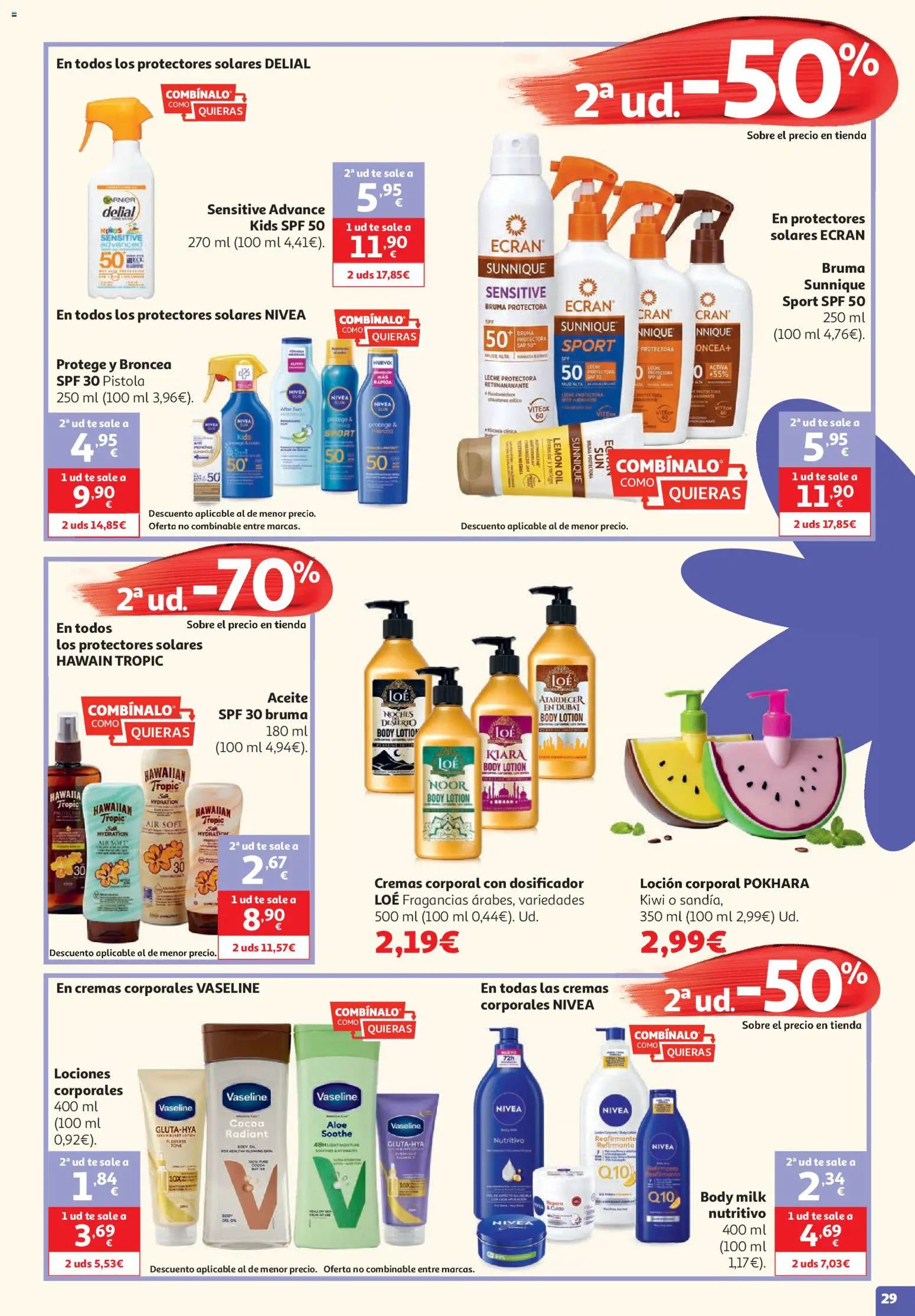 Alcampo HG Nacional │ válido desde el 19.05.2026 | Página: 29 | Productos: Leche, Aceite, Té, Body