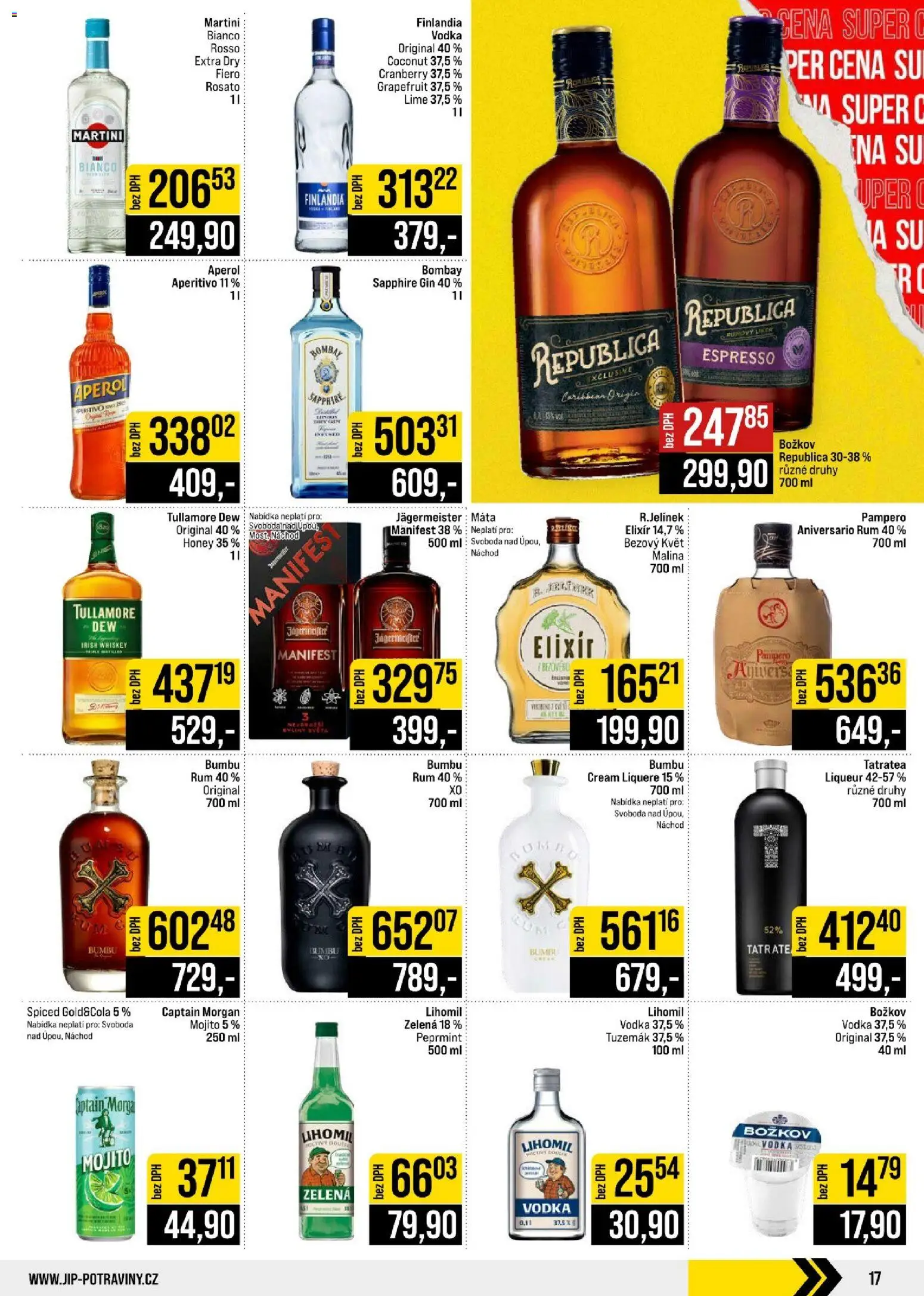 Jip leták - Cash & Carry od 12.08.2026 | Strana: 17 | Produkty: Whiskey, Morgan, Vodka, Božkov