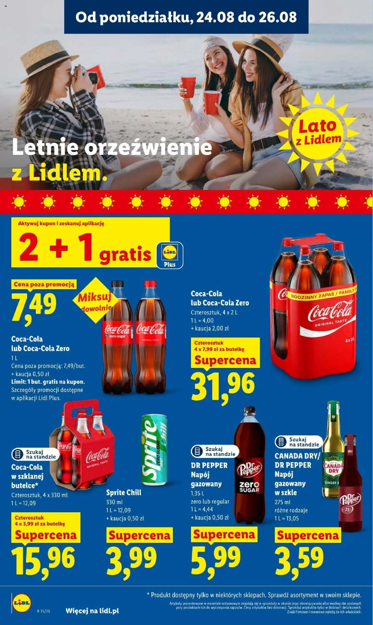 Lidl gazetka od 24.08.2026 | Strona: 72 | Produkty: Sprite, Coca cola, Coca cola 1