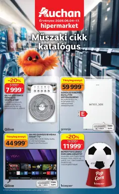 Auchan Műszaki cikk ajánlataink - amely érvényes a következő dátumtól: 04.06.2026