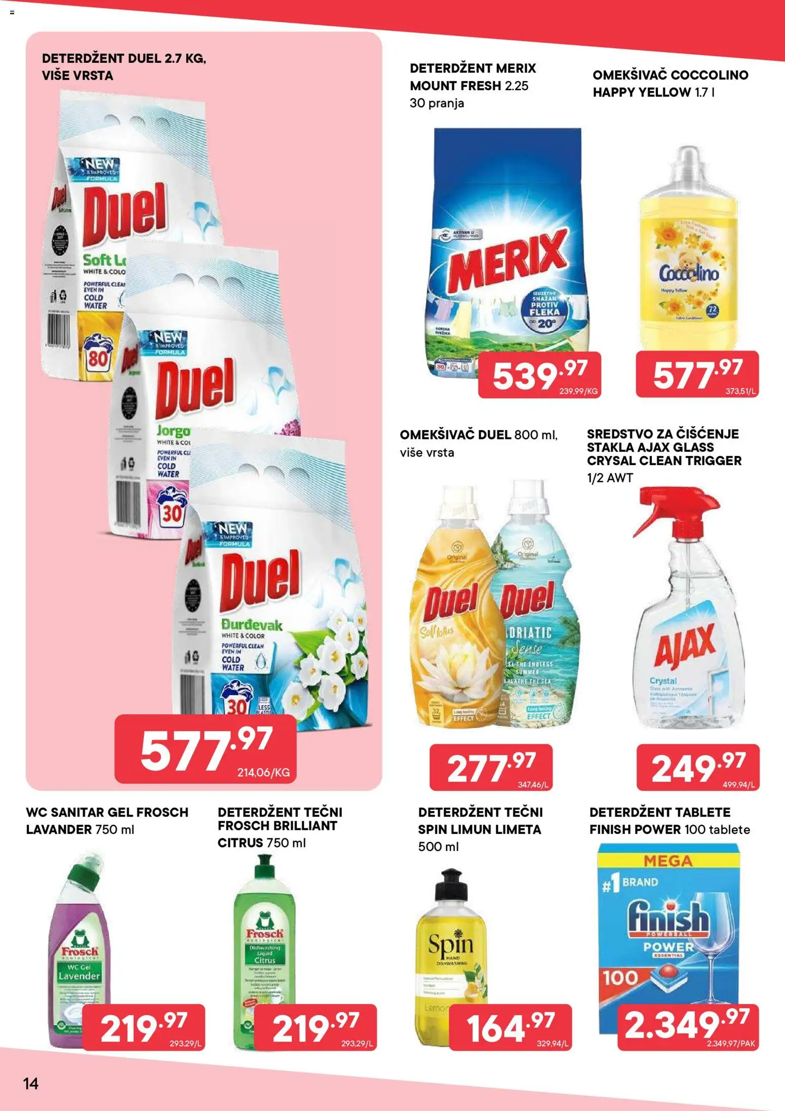 PerSu katalog - važi od 20.07.2026 | Strana: 14 | Proizvode: Finish, Wc, Limun, Coccolino