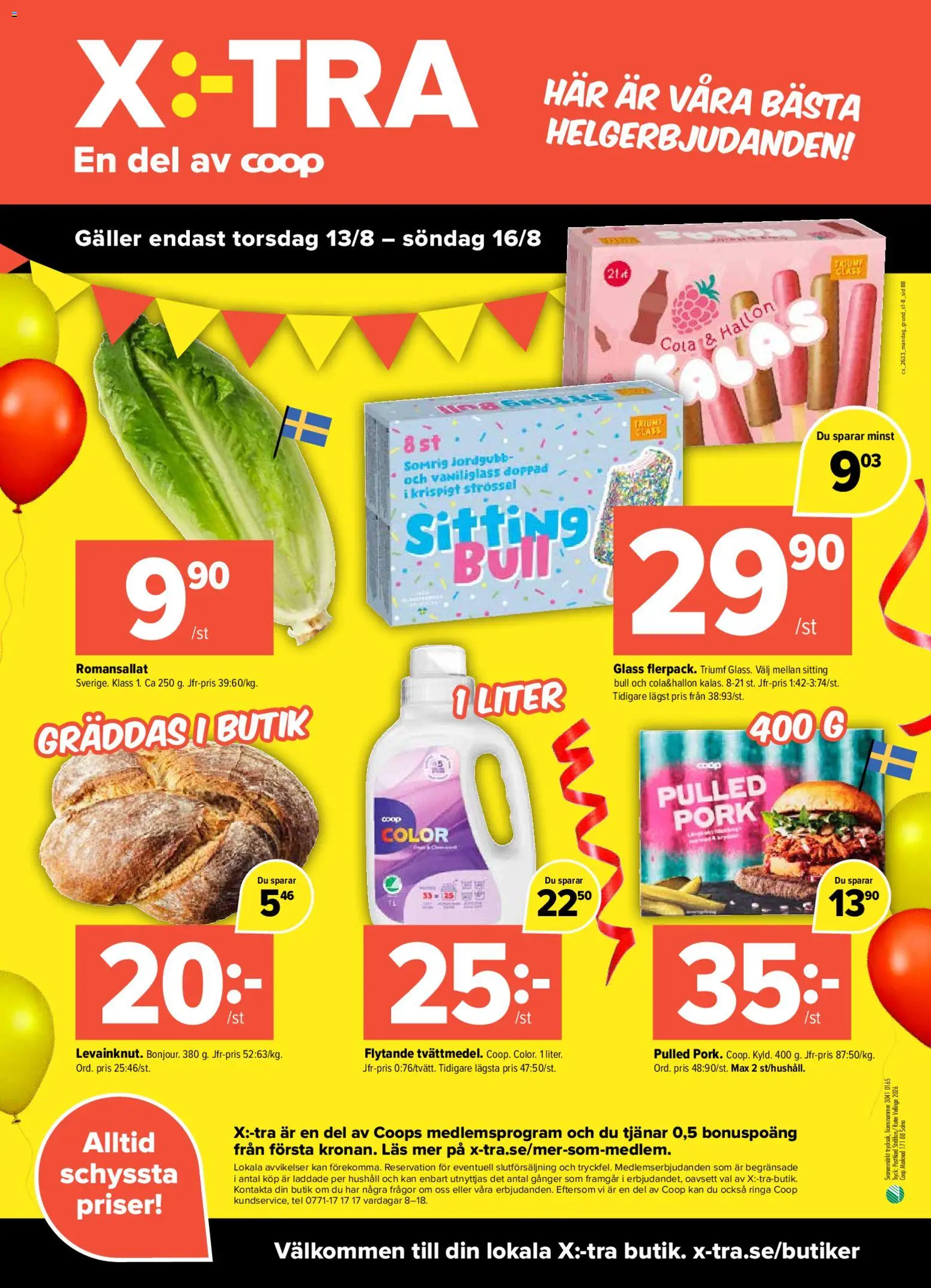 Coop X:-TRA reklamblad aktuell från 10/08/2026 | Sida: 8 | Produkter: Strössel, Galler, Glass, Hallon
