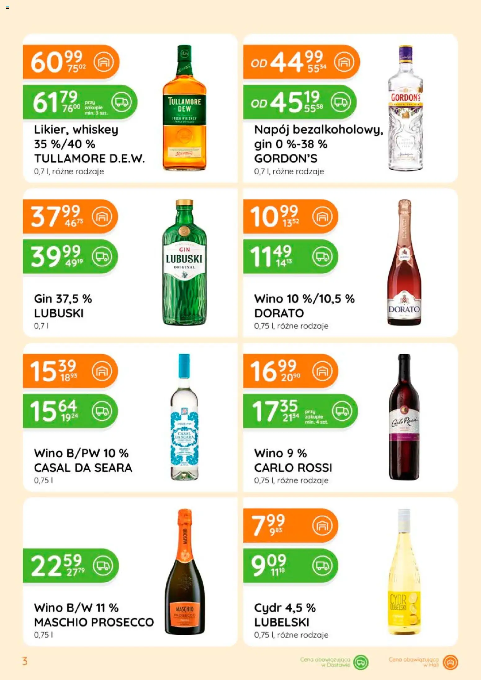 Eurocash gazetka - Ofensywa Alkoholowa od 01.08.2026 | Strona: 3 | Produkty: Cydr, Wino, Prosecco, Carlo Rossi