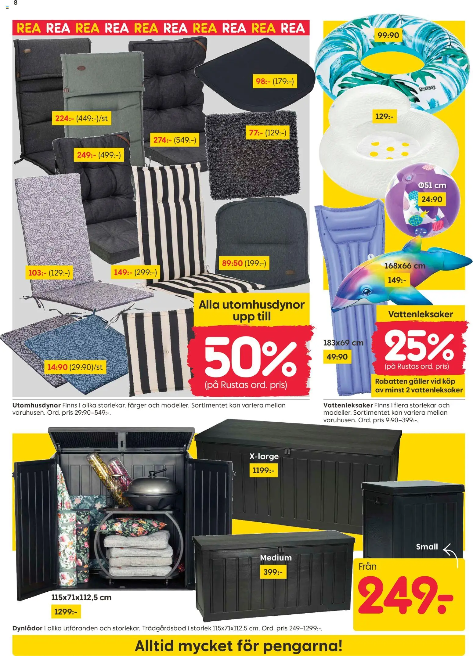 Rusta reklamblad aktuell från 22/06/2026 | Sida: 8 | Produkter: Utomhusmatta, Galler, Ring
