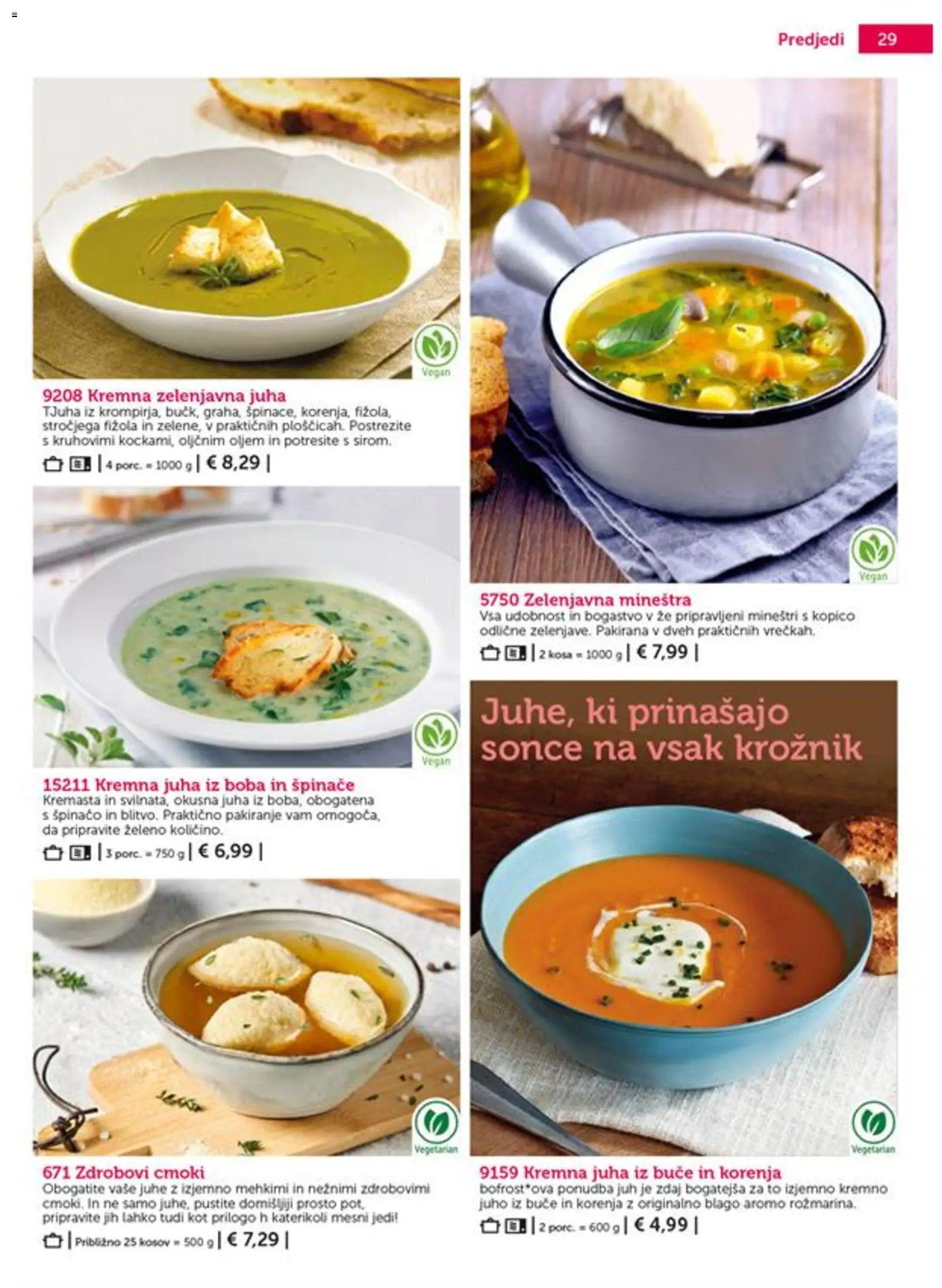 Novi Bofrost katalog ponudbe – veljaven od 01.07.2026 | Stran: 29 | Izdelki: Buče, Juha, Top doble cara