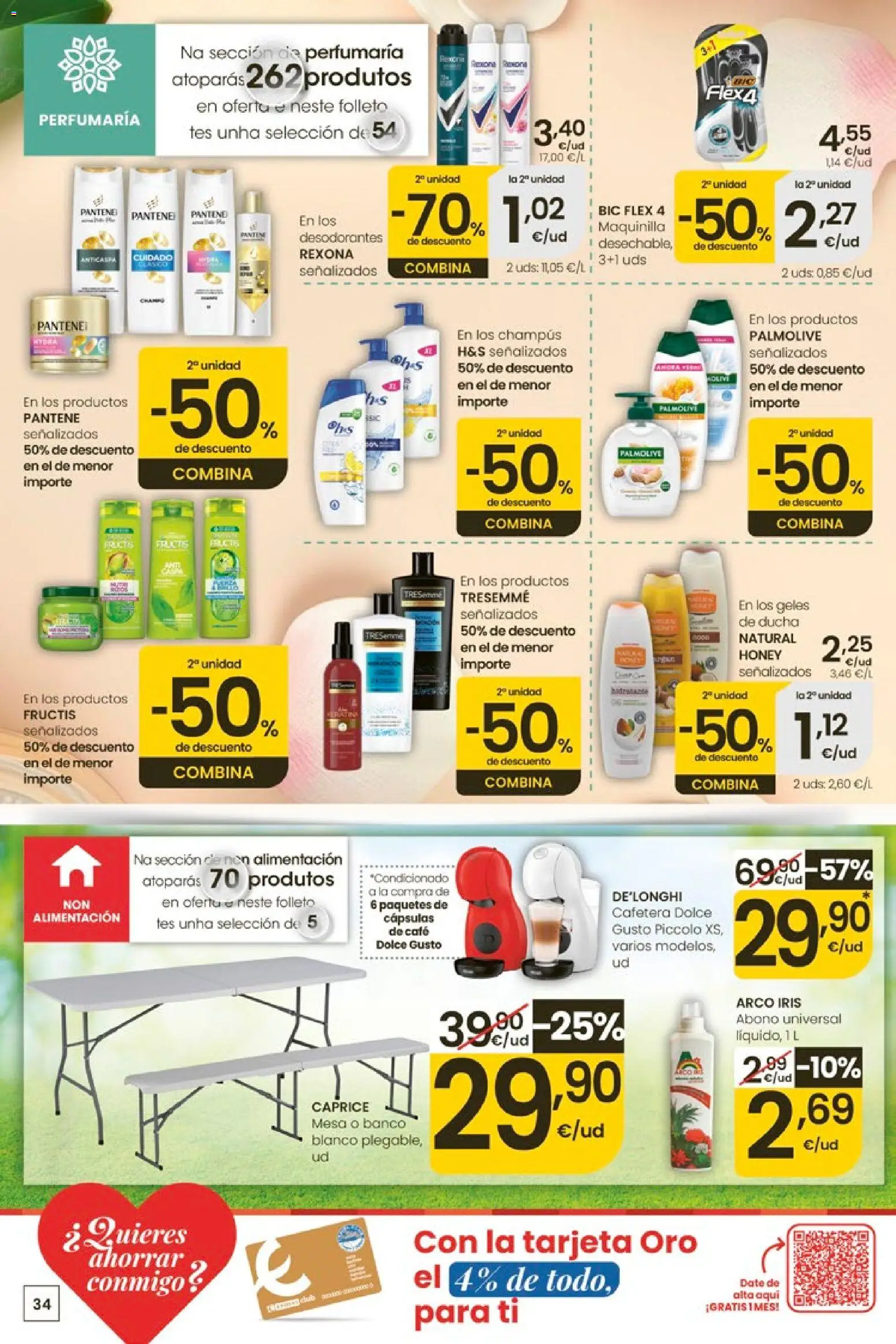 Eroski Quieres ahorrar conmigo │ válido desde el 14.05.2026 | Página: 34 | Productos: Café, Cafetera, Mesa, Ducha