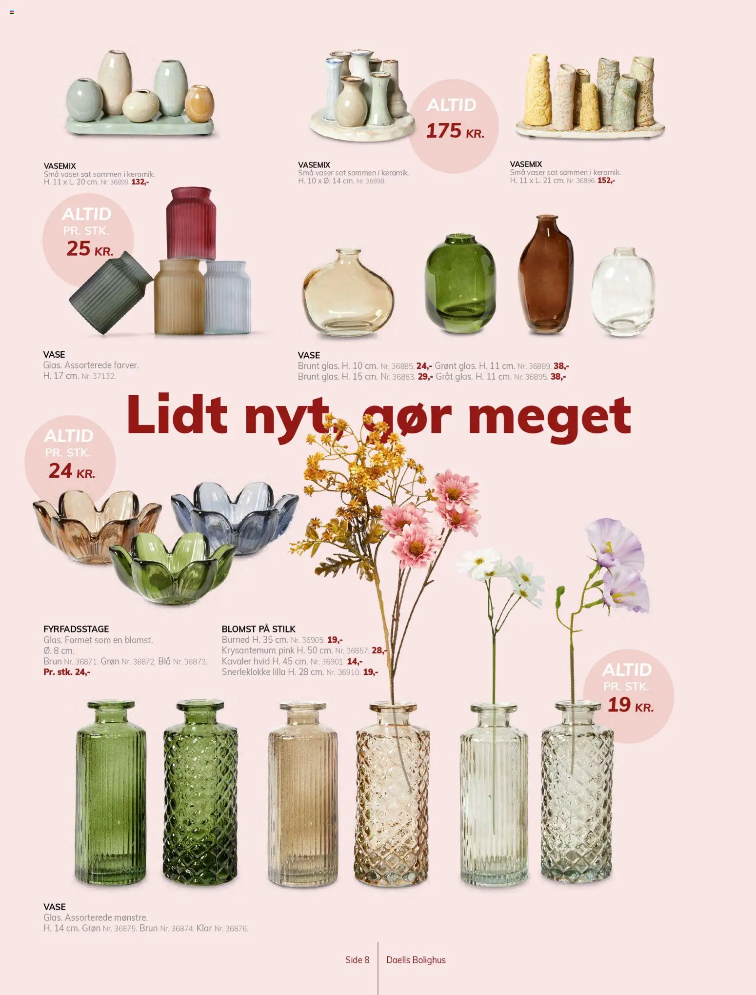 Daells Bolighus tilbudsavis – gyldig fra 15/04/2026 | Side: 8 | Produkter: Vase, Søm