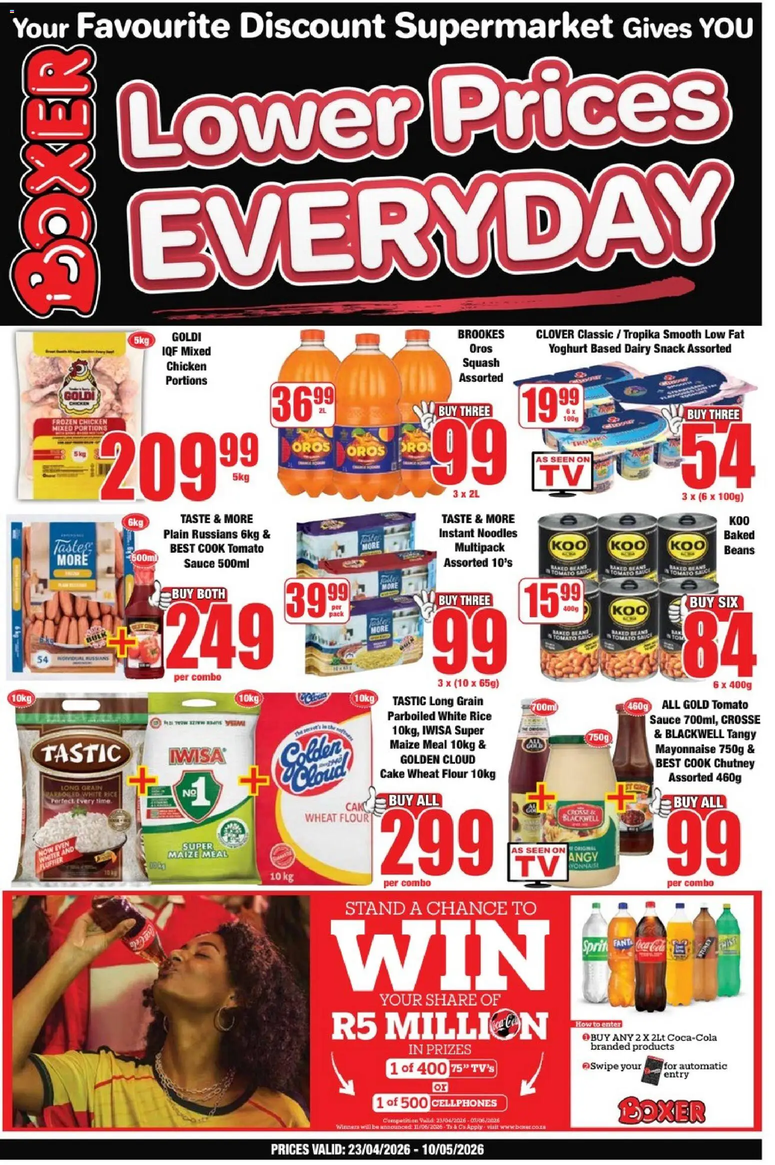New Boxer catalogue – valid from 23.04.2026 | Page: 1 | Products: Noodles, Tomato sauce, Mayonnaise, Sauce