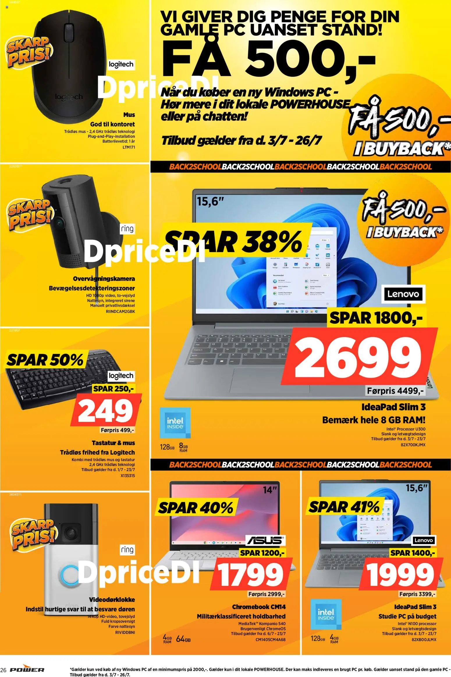 Power tilbudsavis – gyldig fra 17/07/2026 | Side: 26 | Produkter: RAM, Overvågningskamera, PC, Tastatur