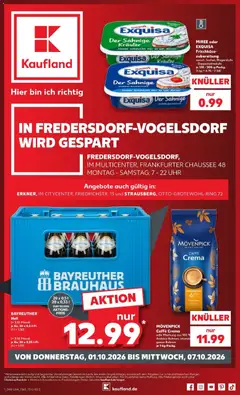 Kaufland Prospekt Strausberg ab 01.10.2026 gültig