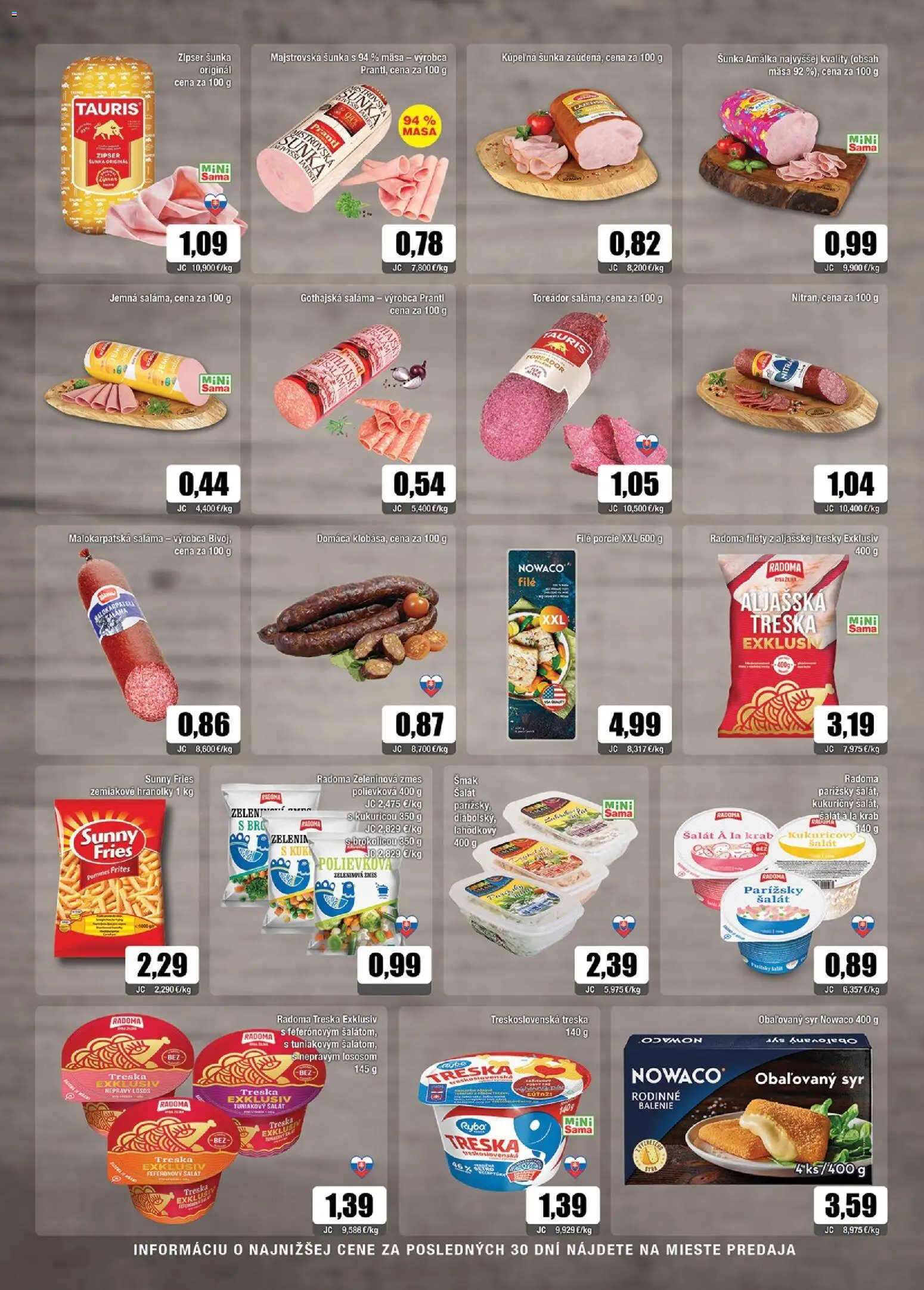 Nové Sama akcie – leták je platný od 23.10.2026 | Strana: 2 | Produkty: Filé, Losos, Šalát, Tuniakový šalát