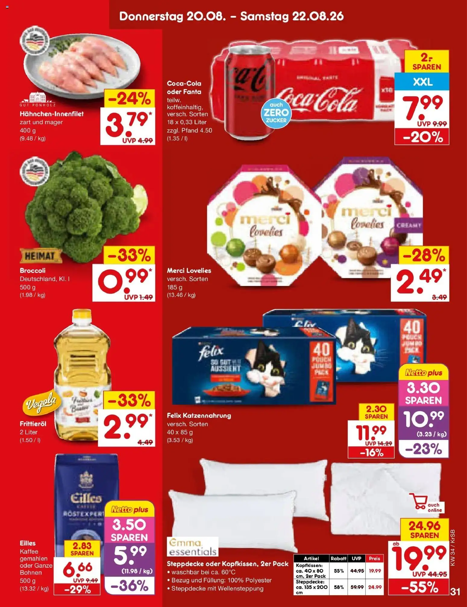 Netto Marken-Discount Prospekt Jüchen – gültig ab 17.08.2026 | Seite: 49 | Produkte: Merci, Fanta, Zucker, Frittieröl
