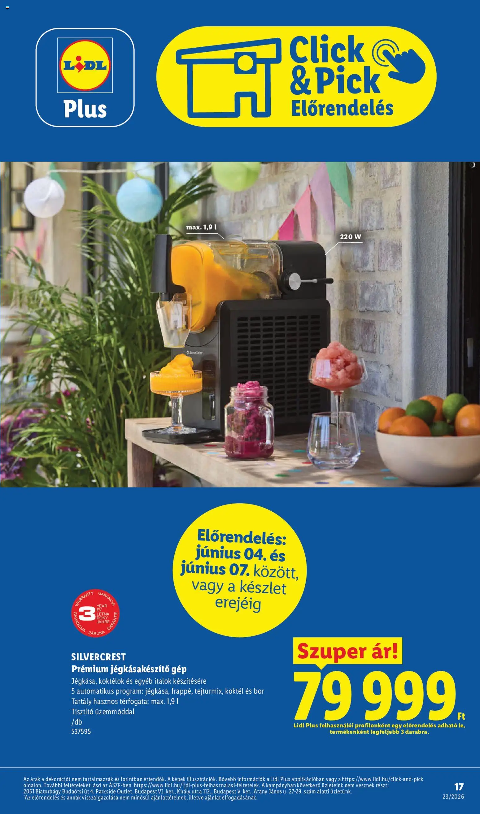 Lidl akciós ujság - amely érvényes a következő dátumtól: 04.06.2026 | Oldal: 17 | Termékek: Parkside, Pick, Bor
