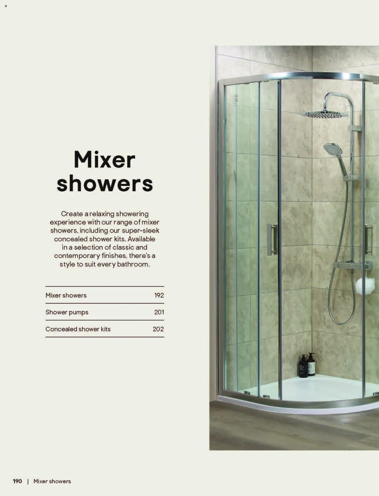 {H1} | Page: 190 | Products: Shower, Suit, Mixer