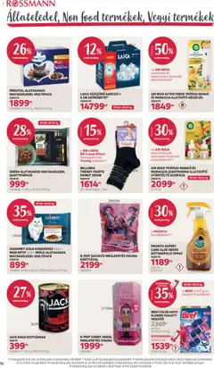 Rossmann akciós újság - amely érvényes a következő dátumtól: 2026.07.06. | Oldal: 18 | Termékek: Macskaeledel, Kancsó, Zokni, Mangó