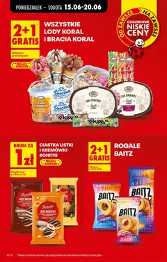 Pogląd oferty "WSZYSTKIE LODY KORAL I BRACIA KORAL, Lody w wafelkach i kubkach" - ważna od 15.06.2026 | Strona: 14