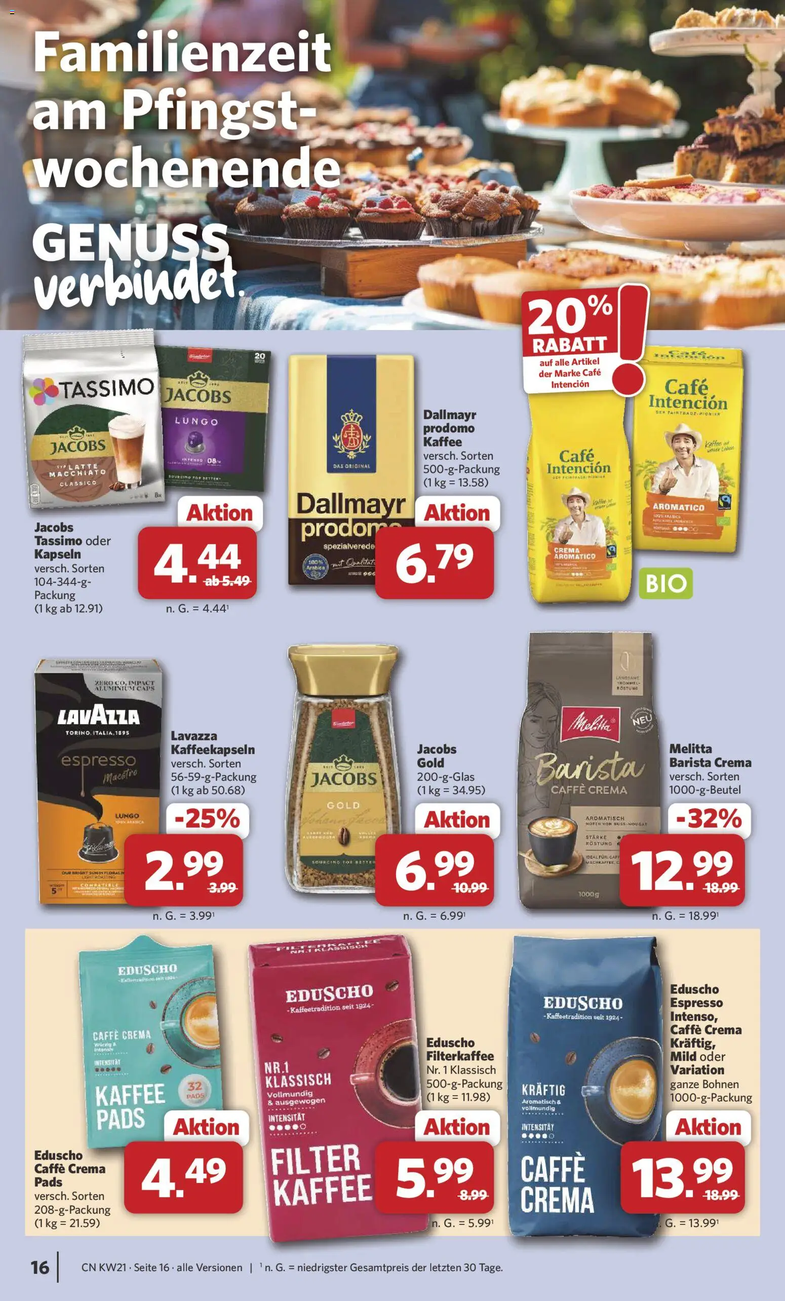 Combi Prospekt 	 – gültig ab 18.05.2026 | Seite: 16 | Produkte: Melitta, Lavazza, Tassimo, Eduscho
